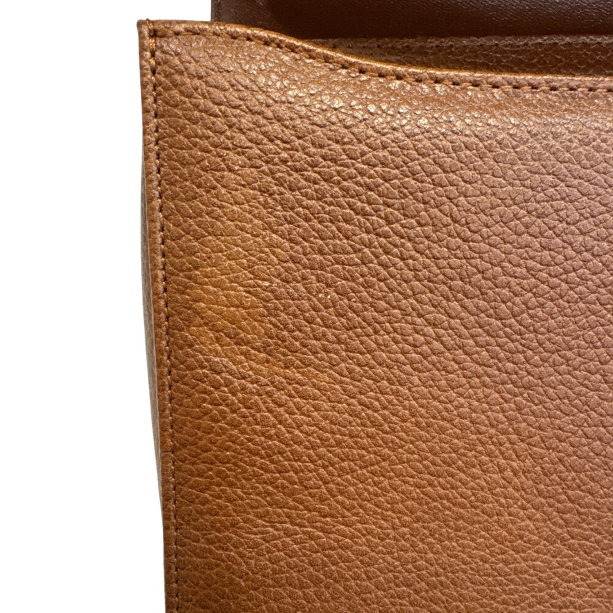 Burberry Brown Leather Shoulder Bag (Pre-Owned)