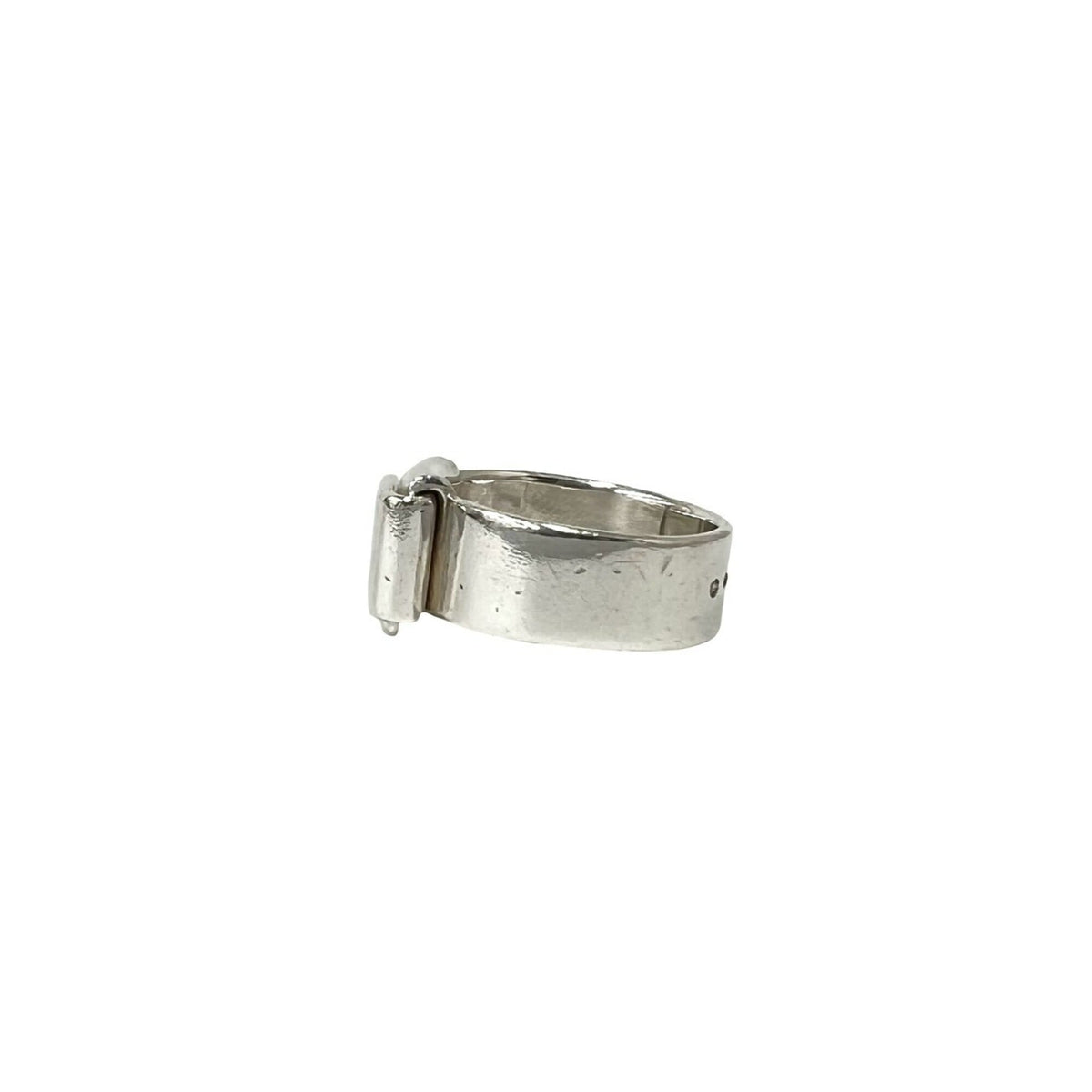 Hermes Silver Silver 925 Band Ring (Pre-Owned)