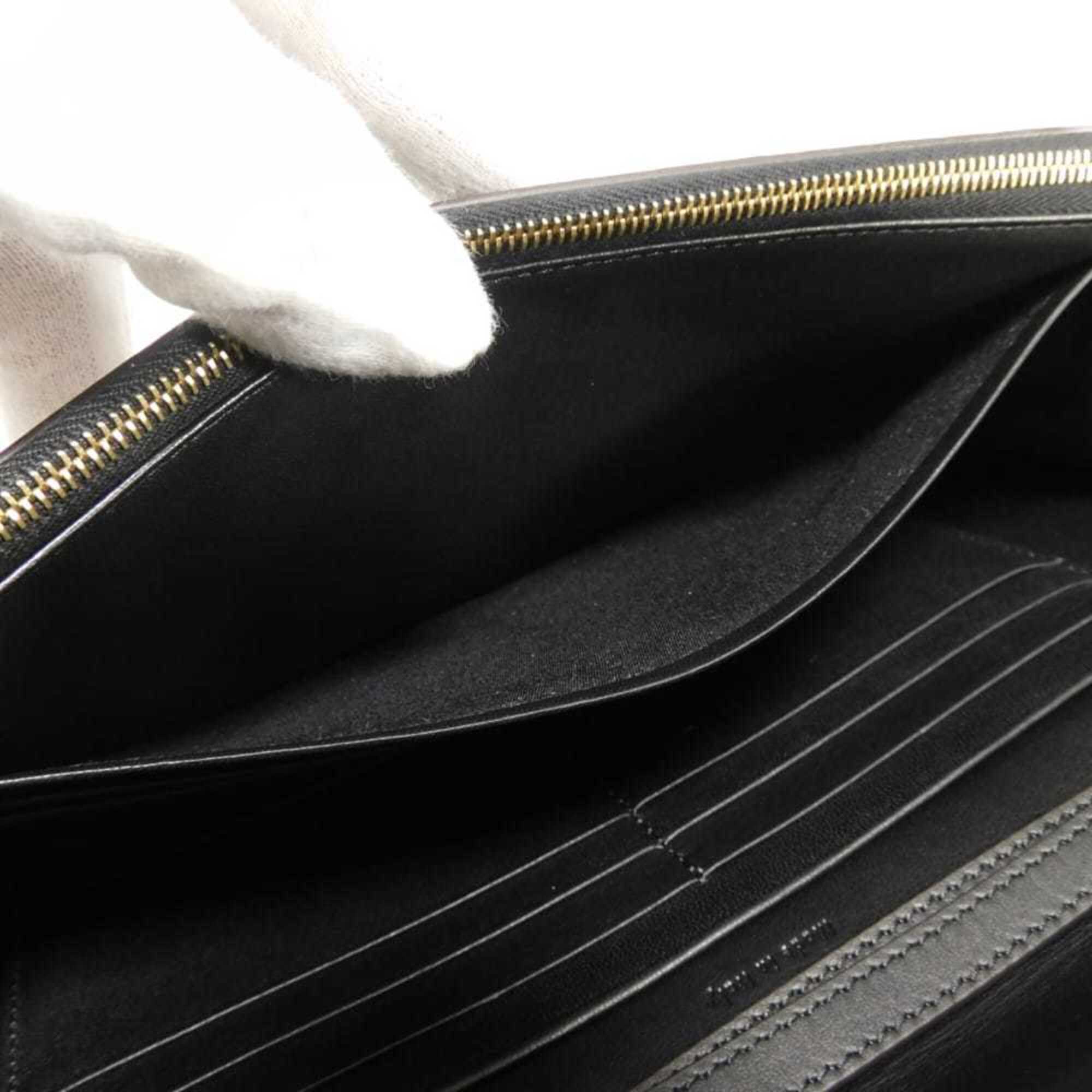 Celine Black White Leather Clutch Bag Shoulder Bag (Pre-Owned)
