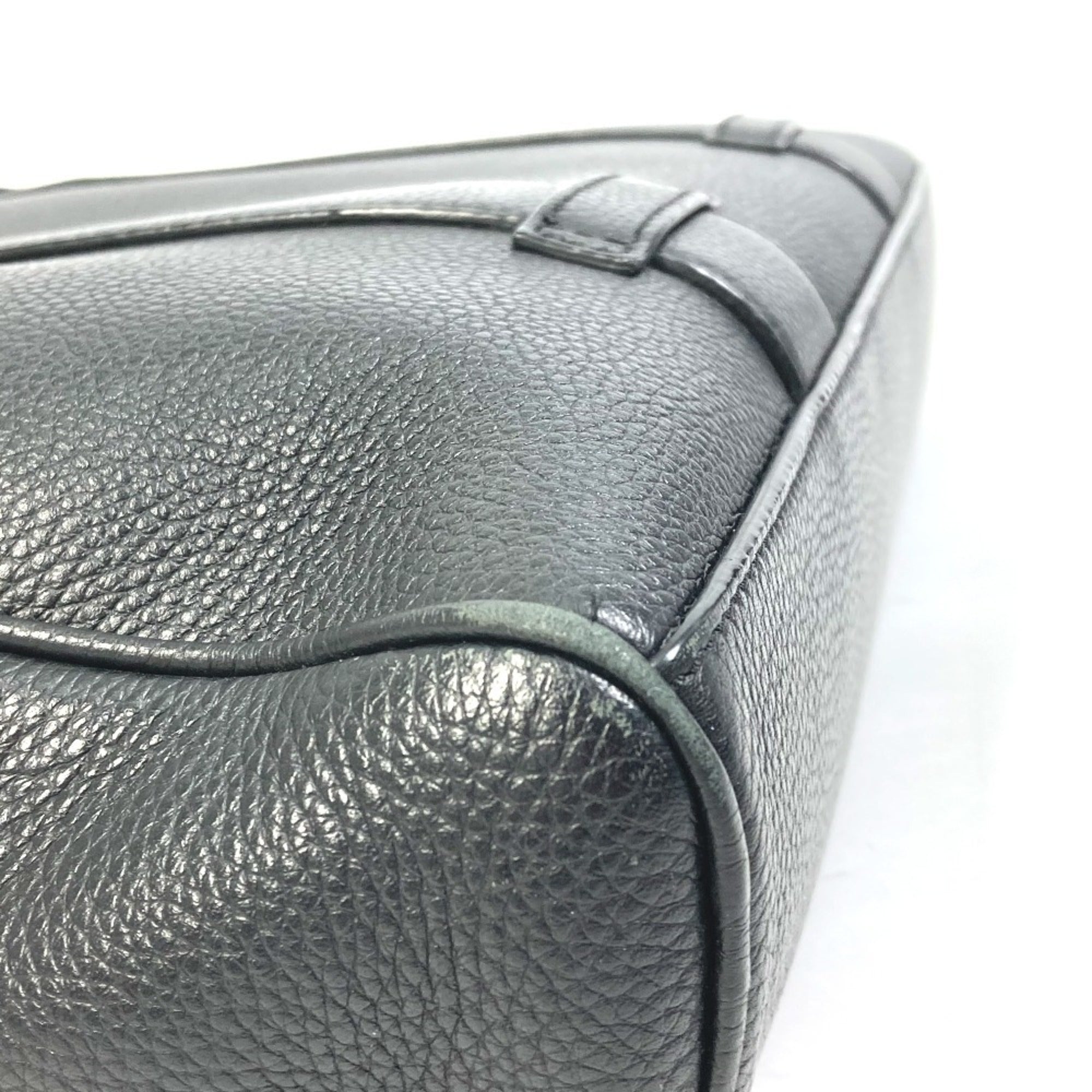 Dior Homme Black Leather Handbag Shoulder Bag (Pre-Owned)