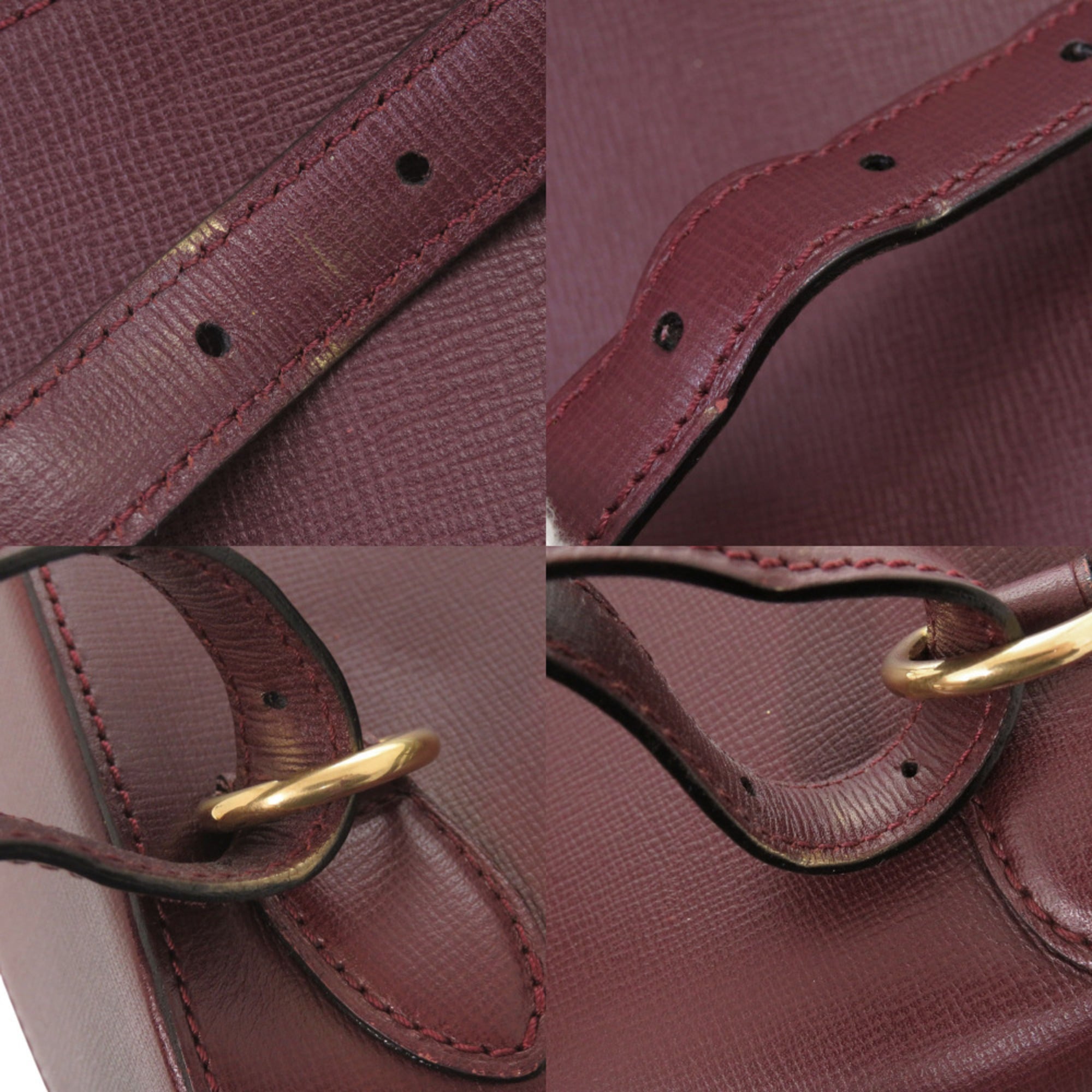 Cartier Bordeaux Leather Backpack (Pre-Owned)