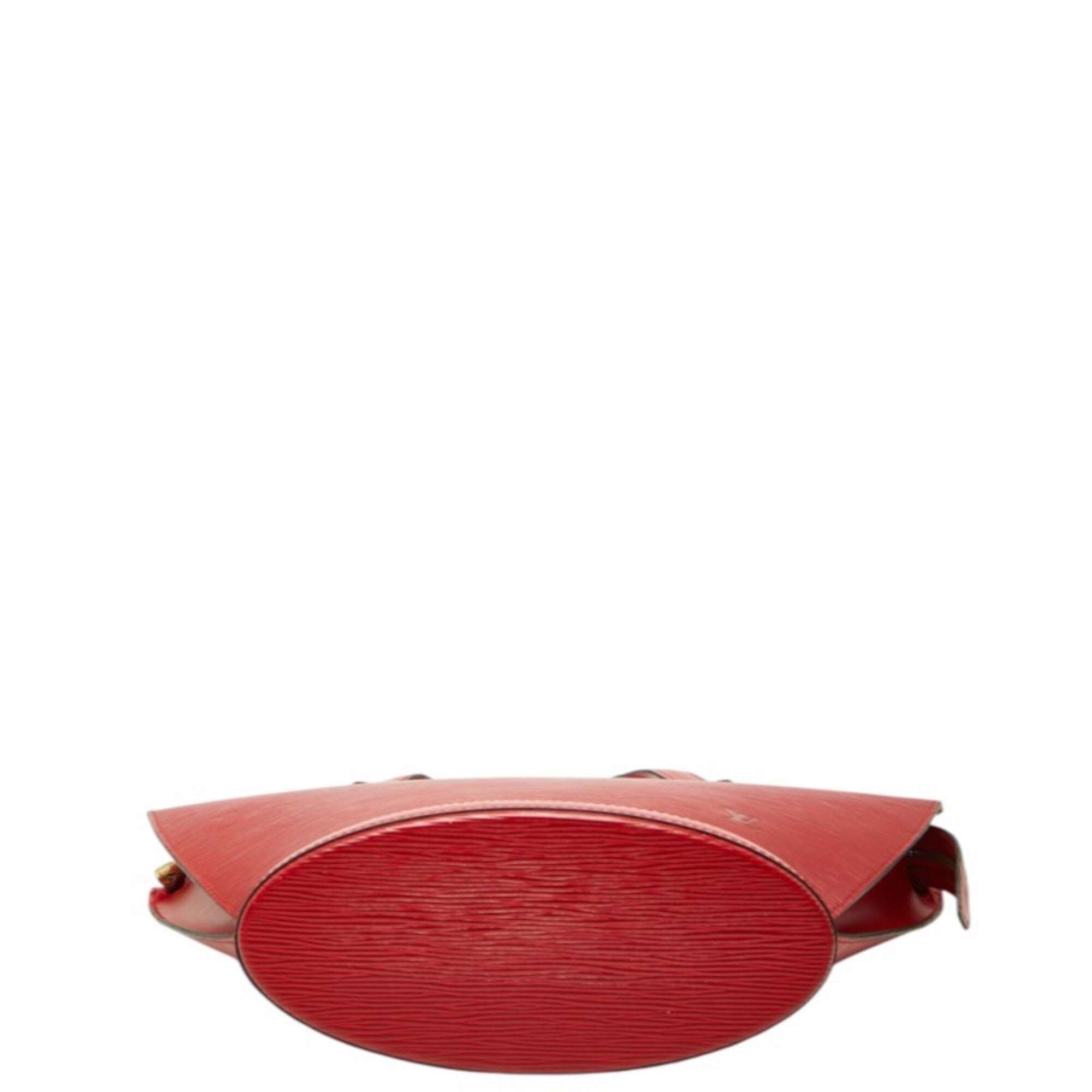 Louis Vuitton Castilian Red Leather Handbag Shoulder Bag (Pre-Owned)