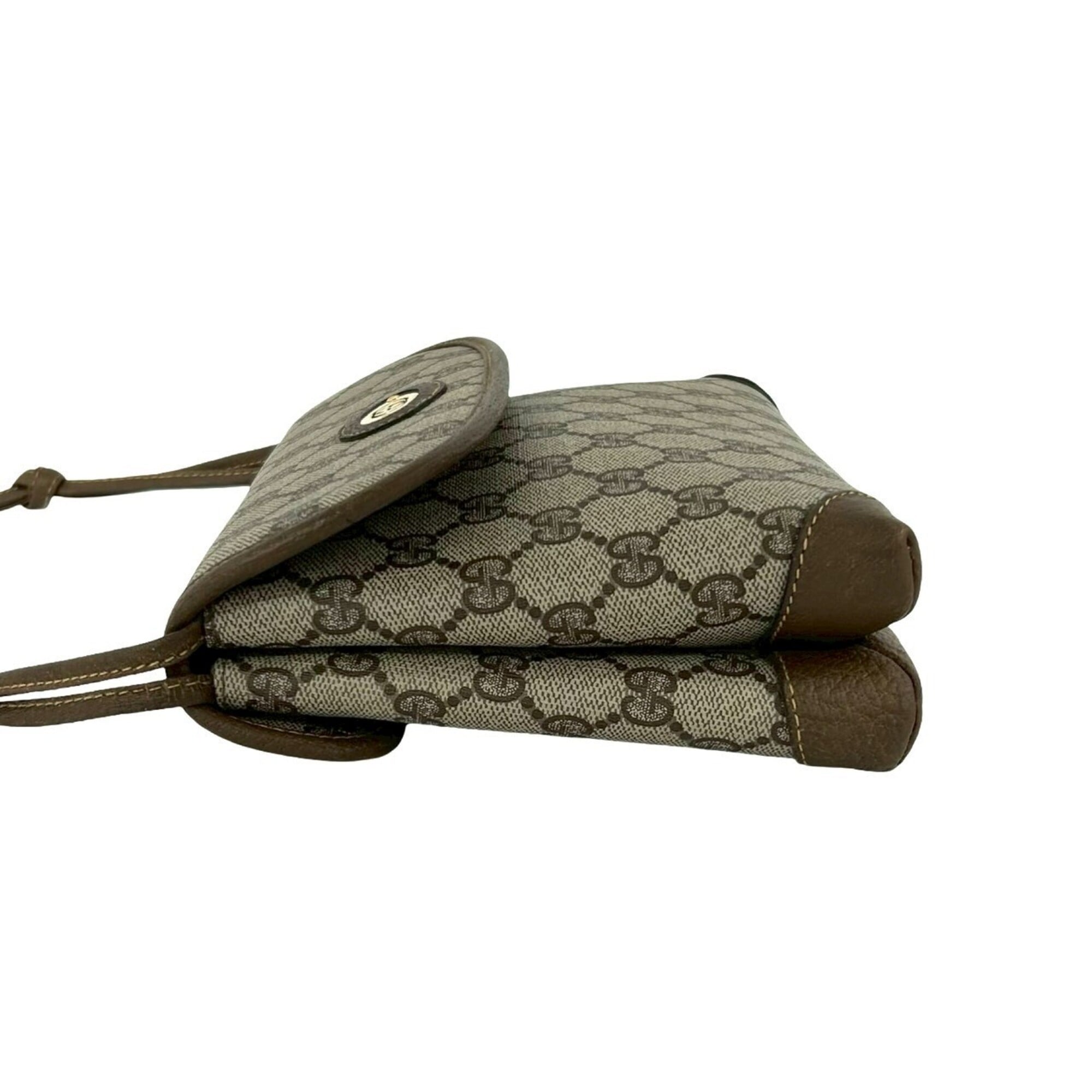 Gucci Brown Pvc Leather Shoulder Bag (Pre-Owned)