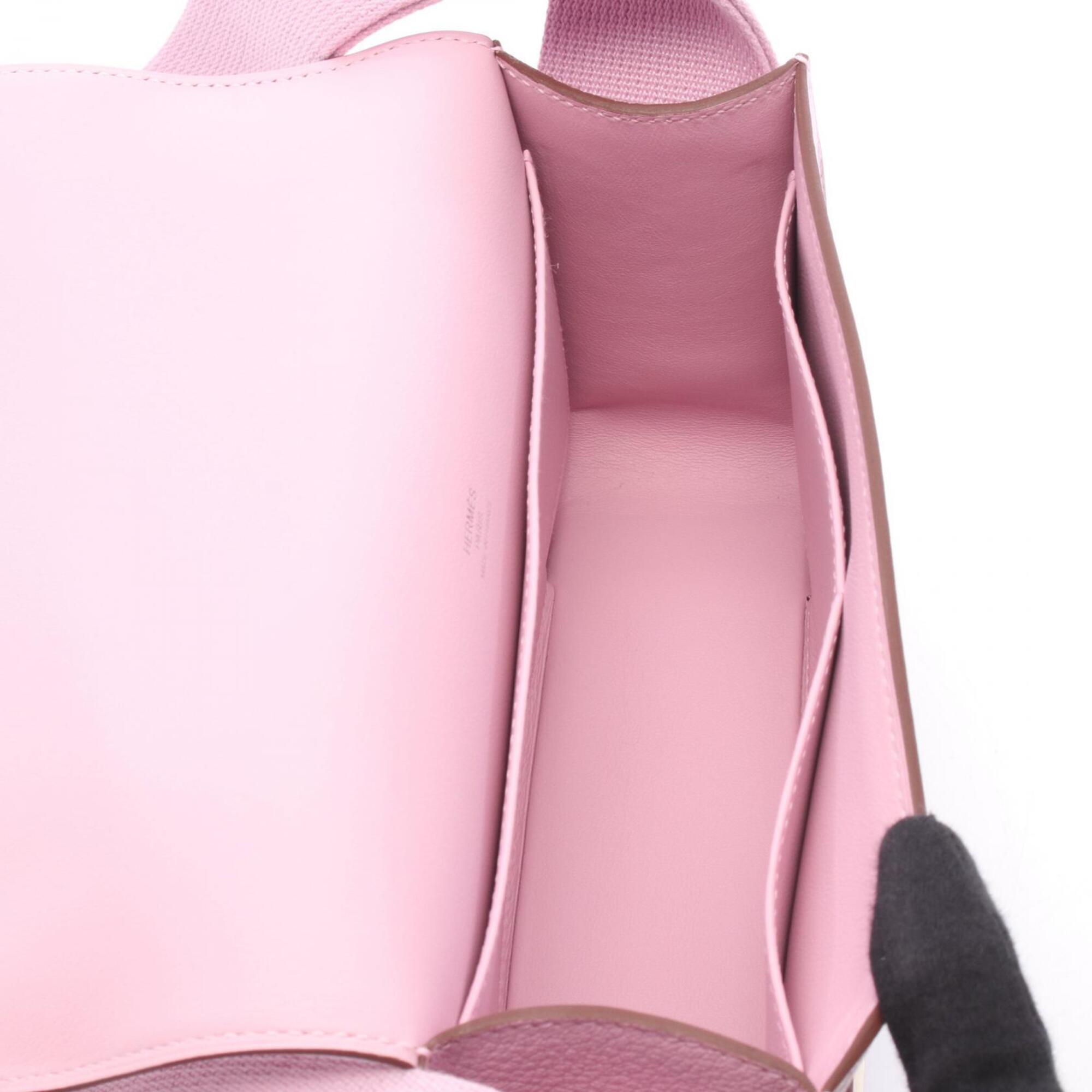 Hermes Pink Chevre Leather Handbag Shoulder Bag (Pre-Owned)