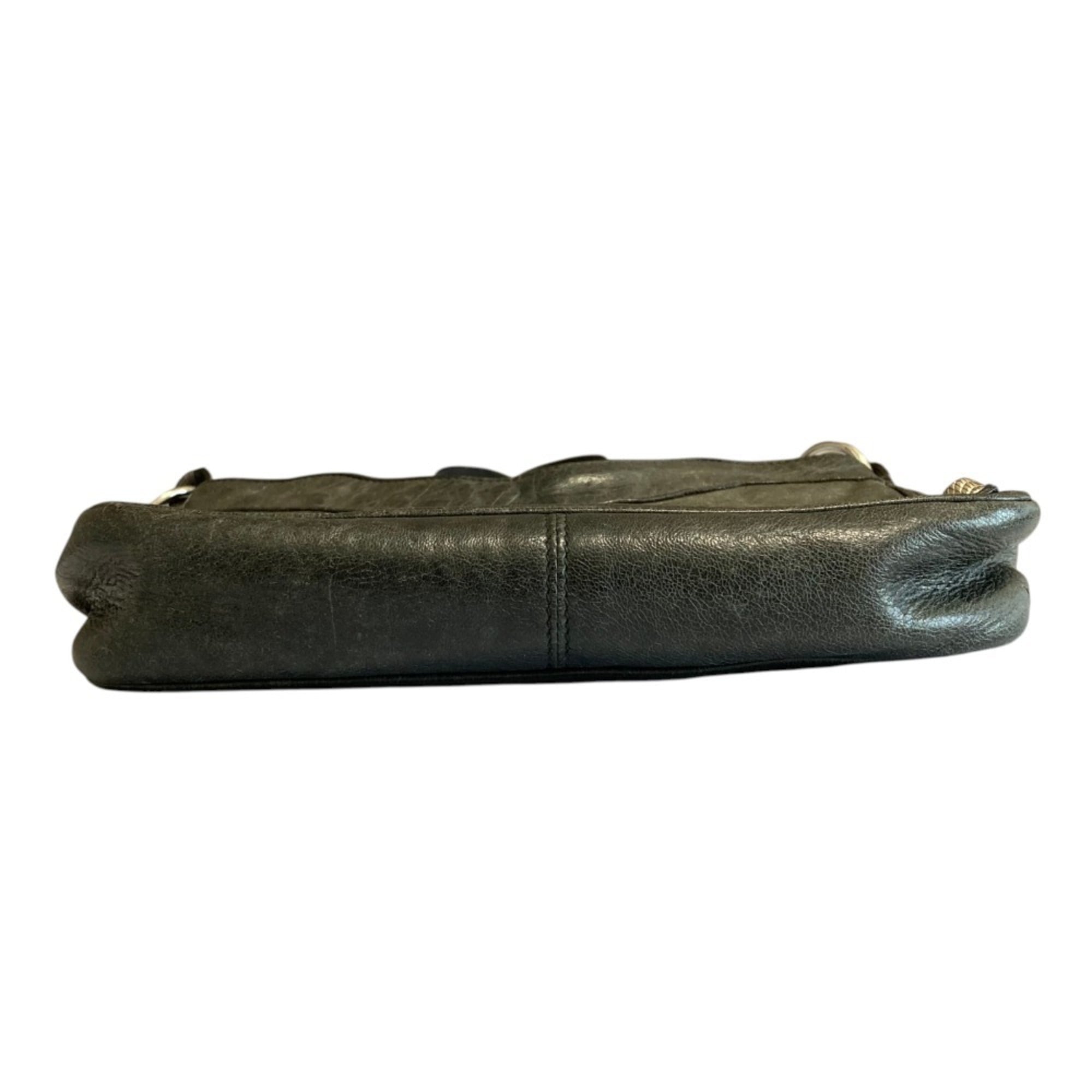 Balenciaga Khaki Leather Shoulder Bag (Pre-Owned)