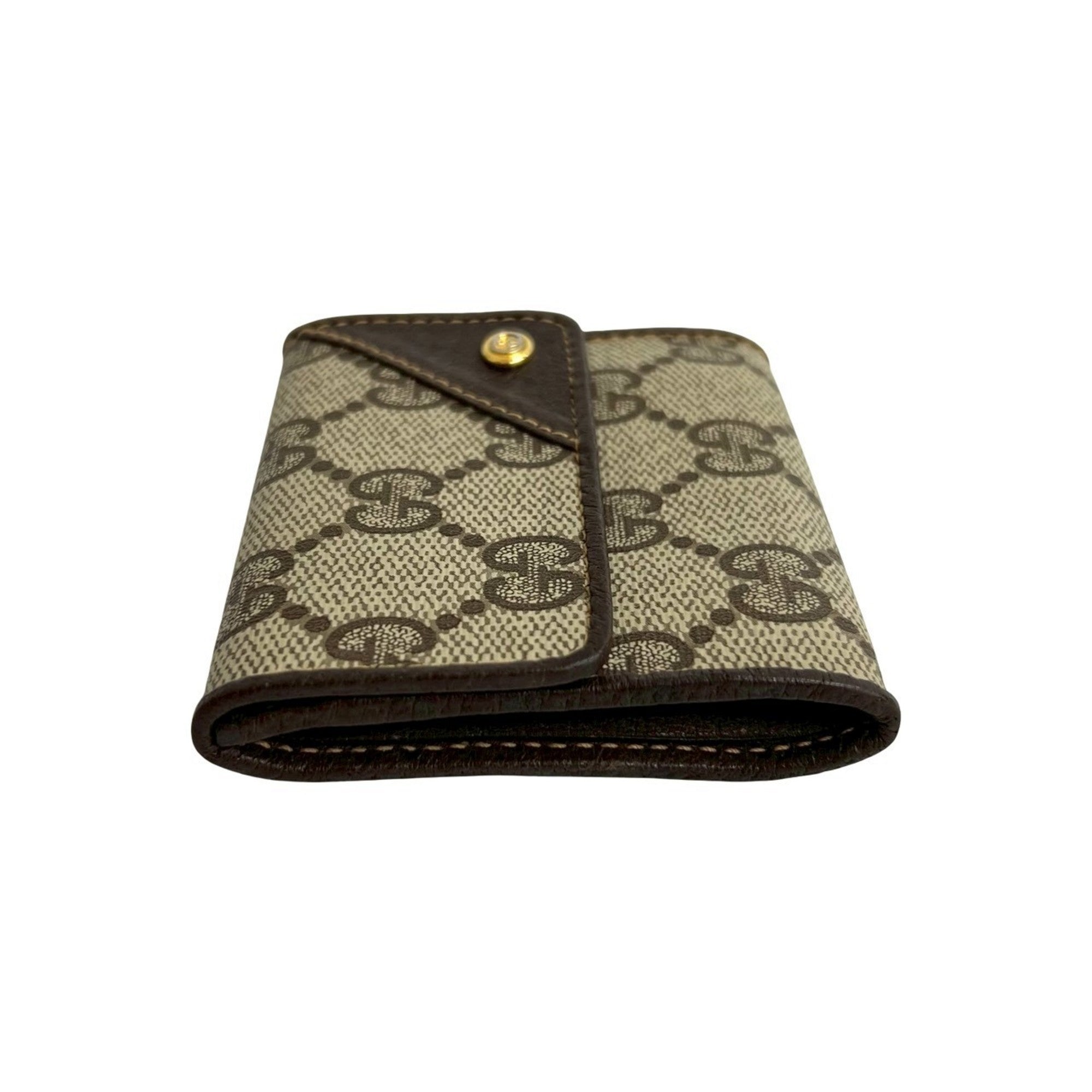 Gucci Brown Leather Pvc Coin Purse/Coin Case (Pre-Owned)