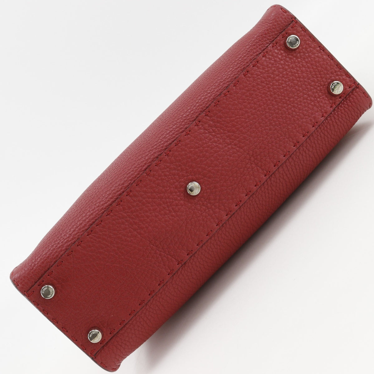 Fendi Red Color Leather Handbag (Pre-Owned)