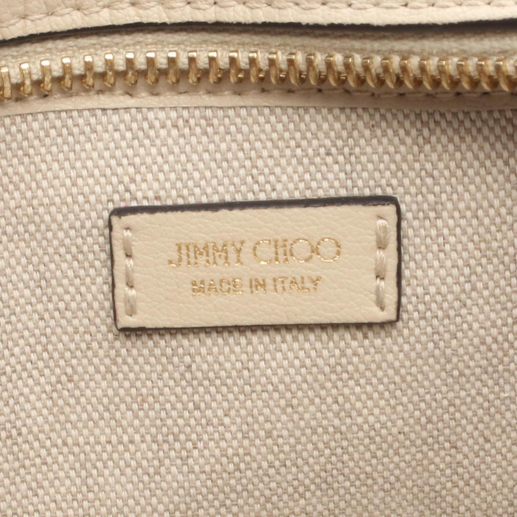 Jimmy Choo Beige Leather Handbag Shoulder Bag (Pre-Owned)