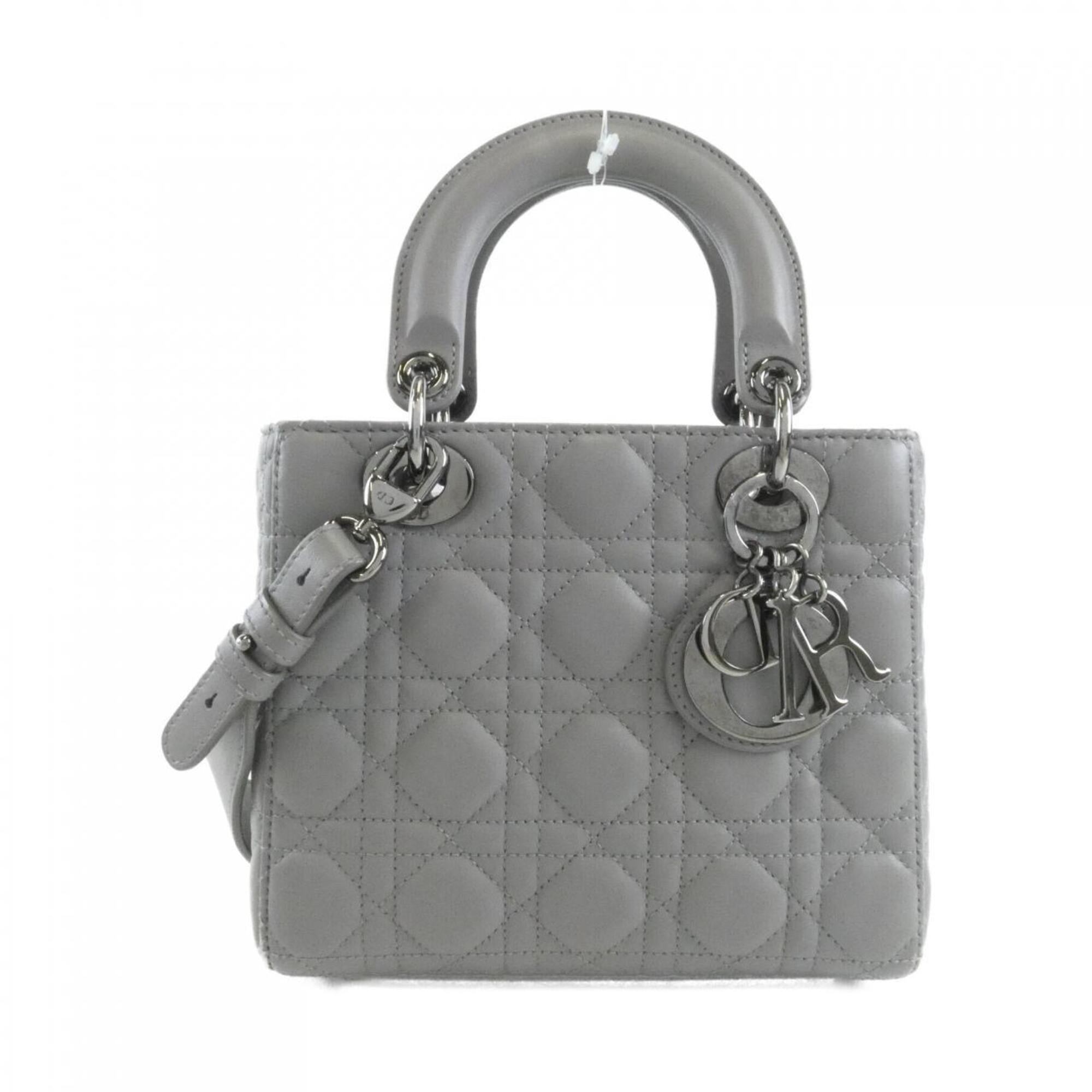 Christian Dior Gray Leather Handbag (Pre-Owned)