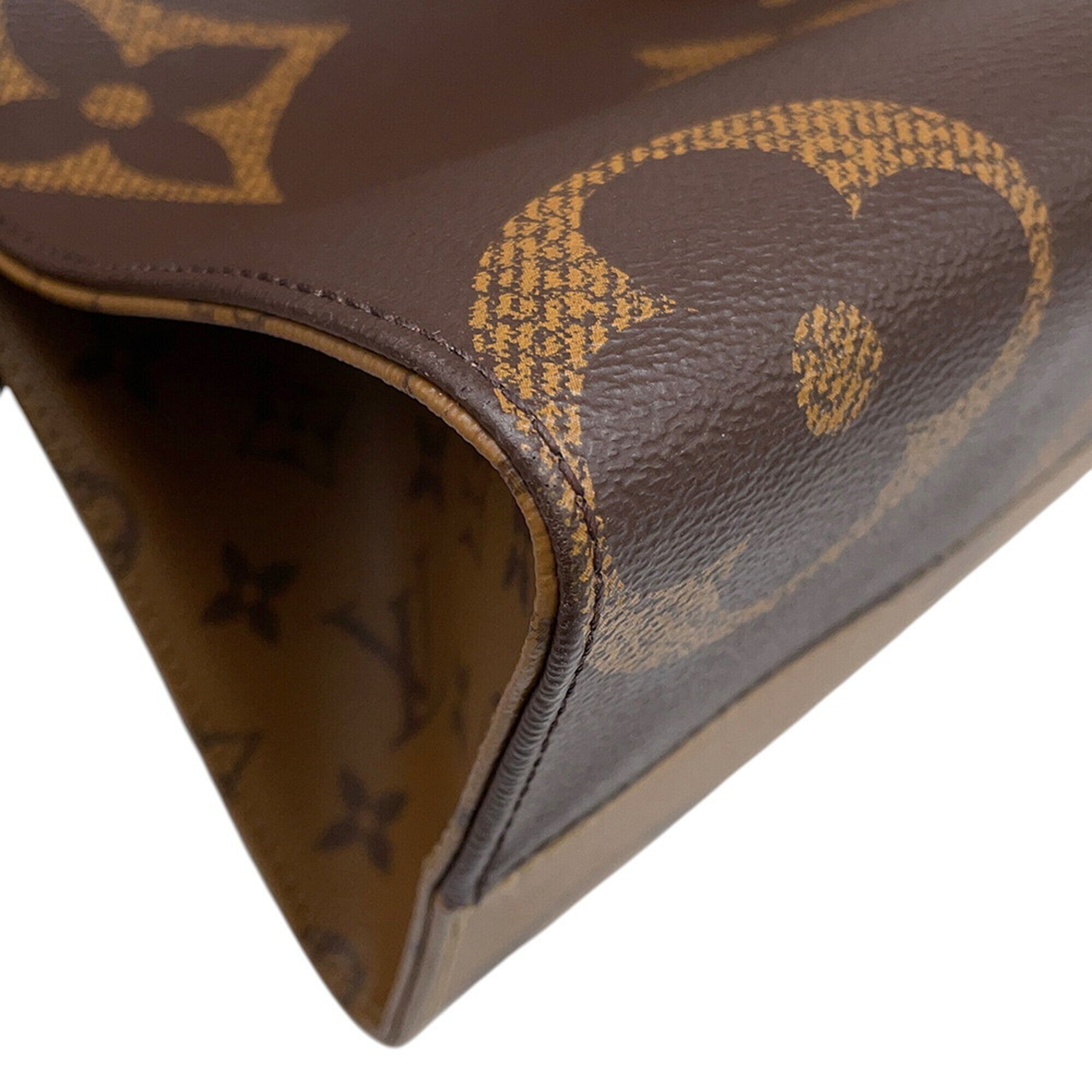 Louis Vuitton Monogram Reverse Red Brown Monogram Reverse Monogram Handbag Tote Bag (Pre-Owned)