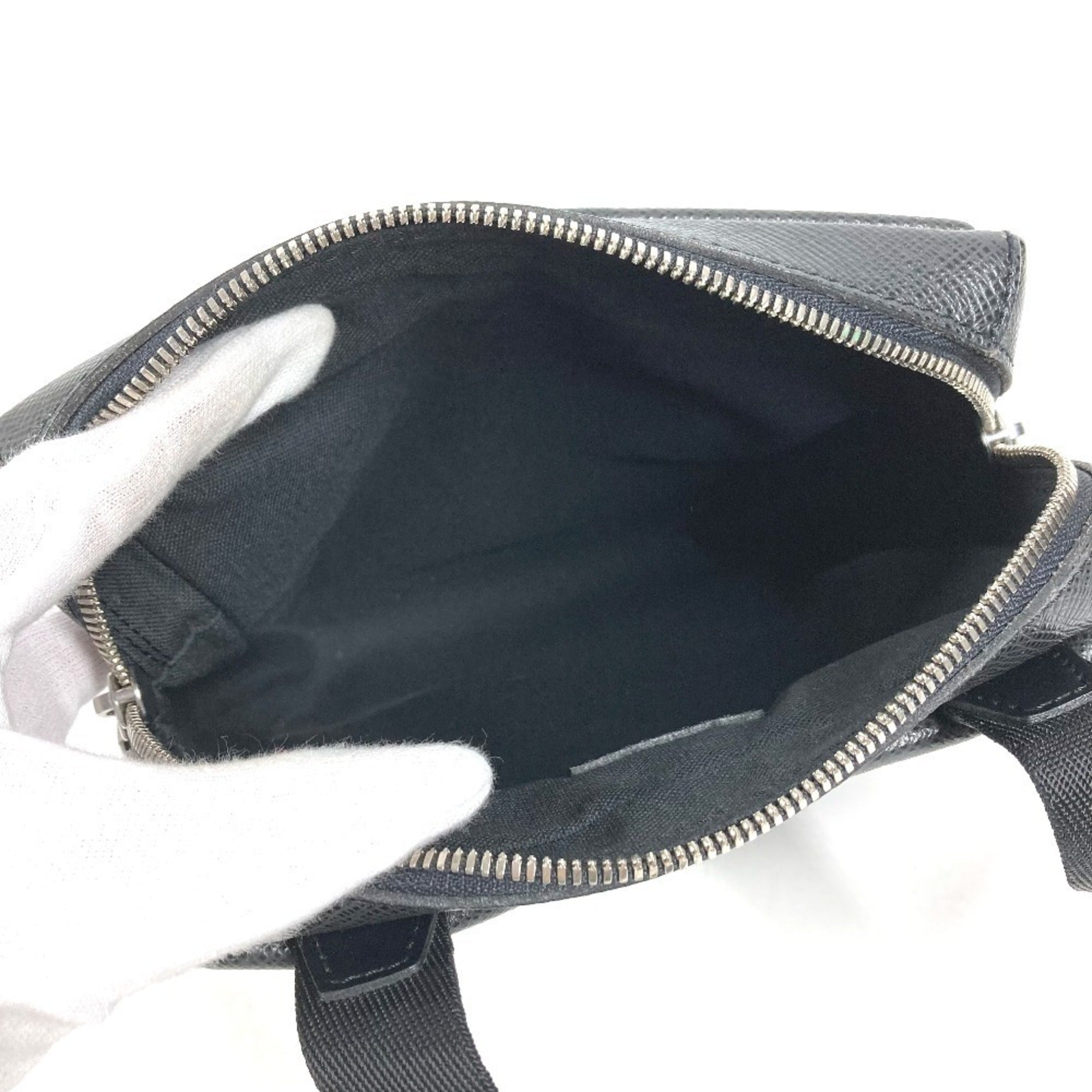 Louis Vuitton Black Khaki Nylon Leather Pochette Shoulder Bag (Pre-Owned)