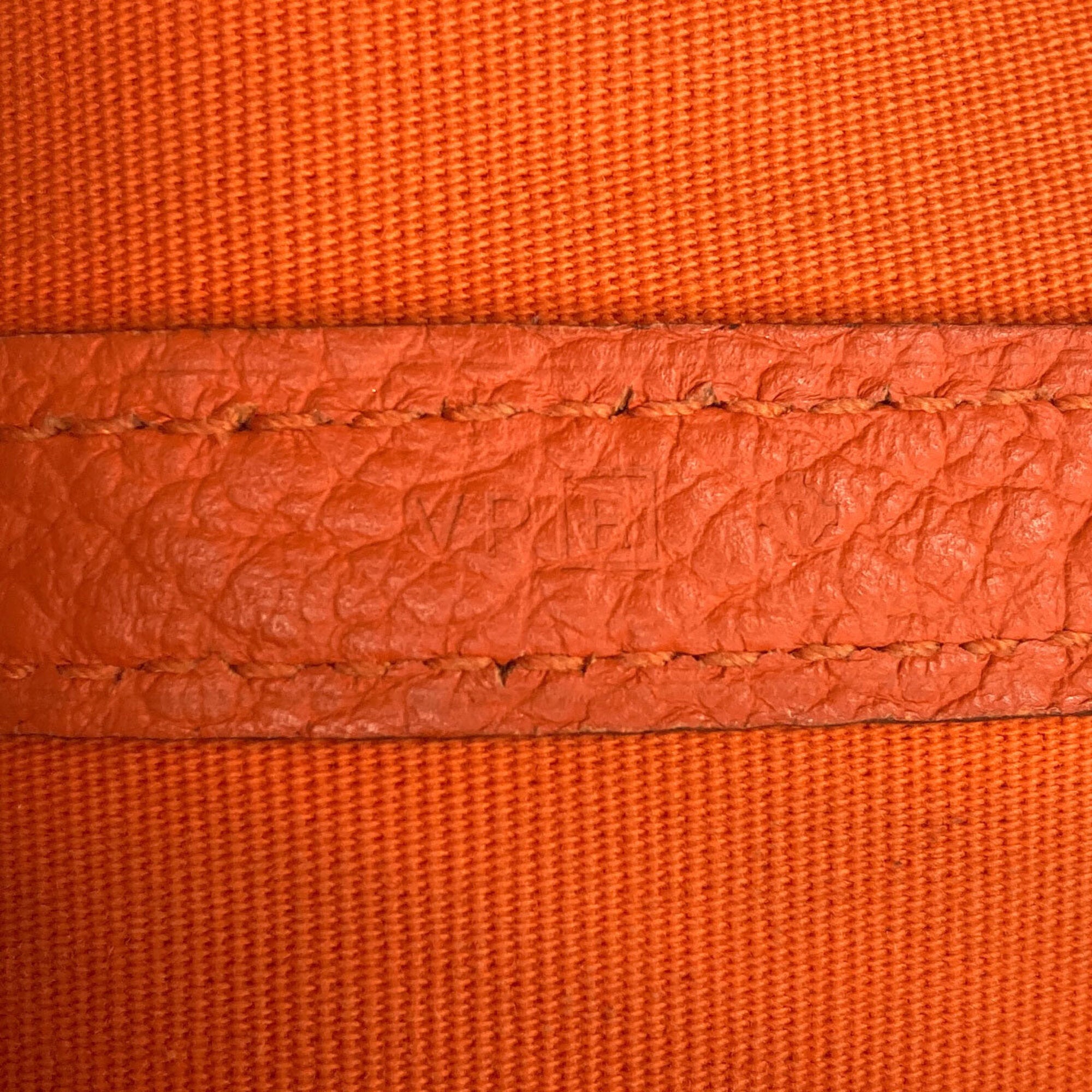 Hermes Orange Toile Officier Tote Bag (Pre-Owned)
