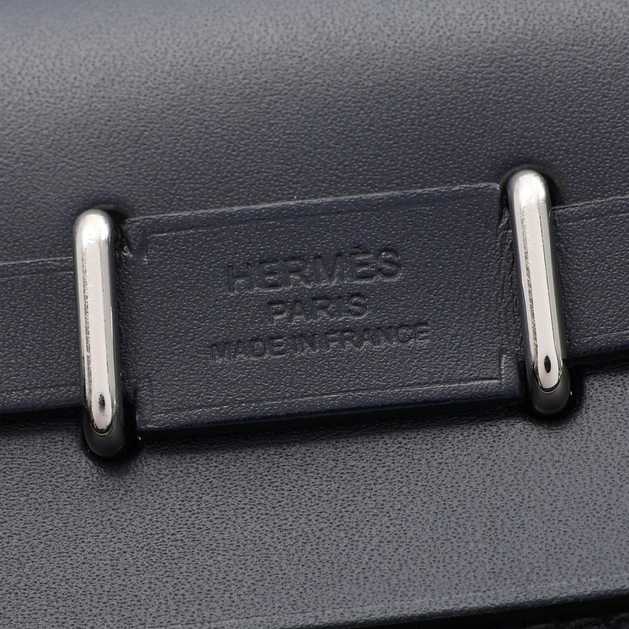 Hermes Black Blue Nuit Navy Handbag Shoulder Bag (Pre-Owned)