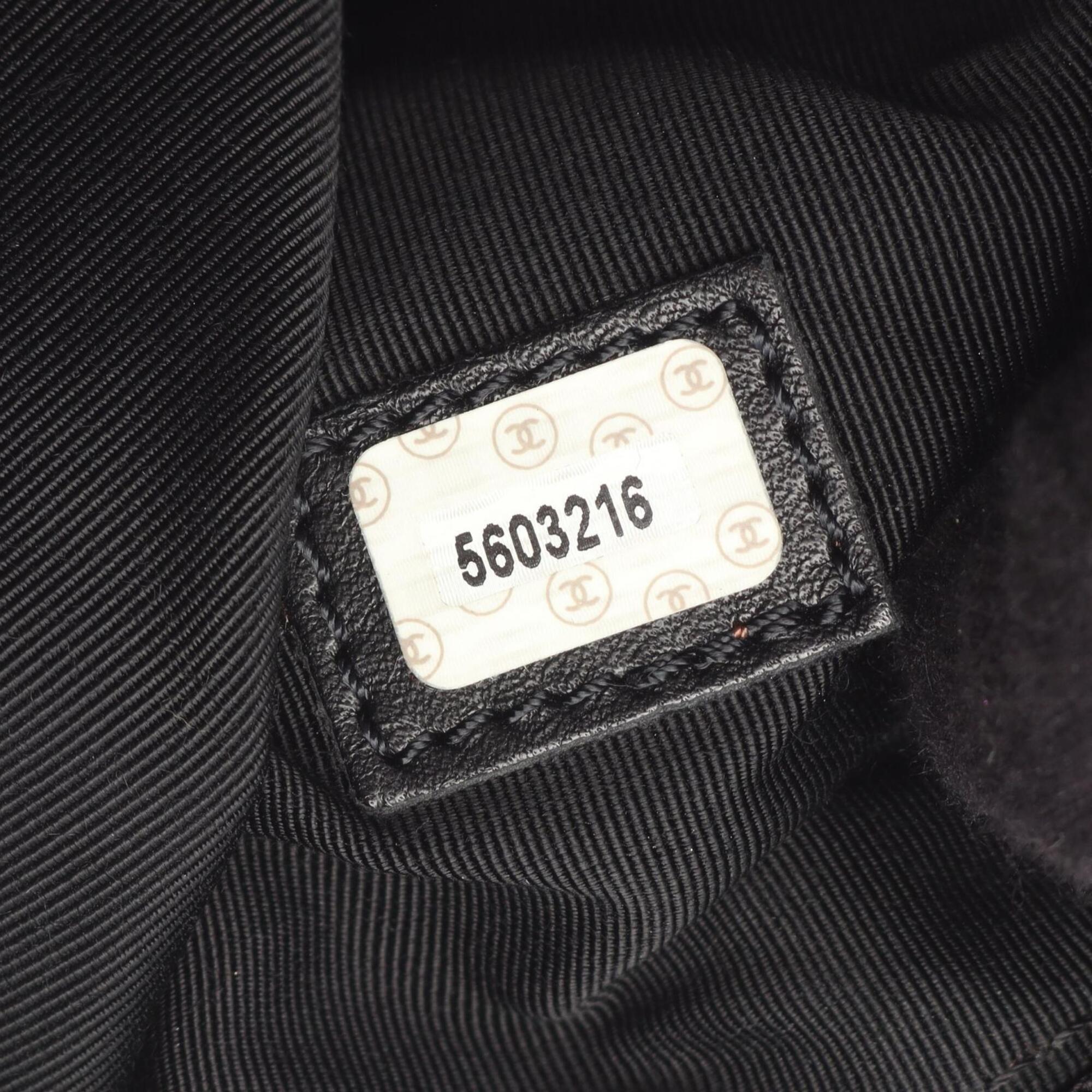 Chanel Black Grained Calfskin Handbag Tote Bag (Pre-Owned)