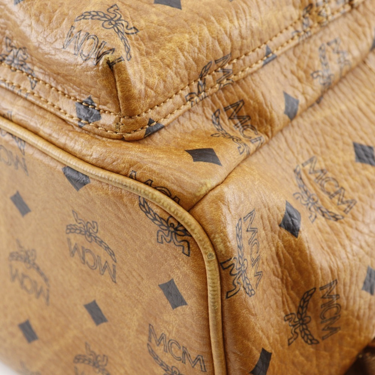 Mcm Brown Pvc Backpack (Pre-Owned)