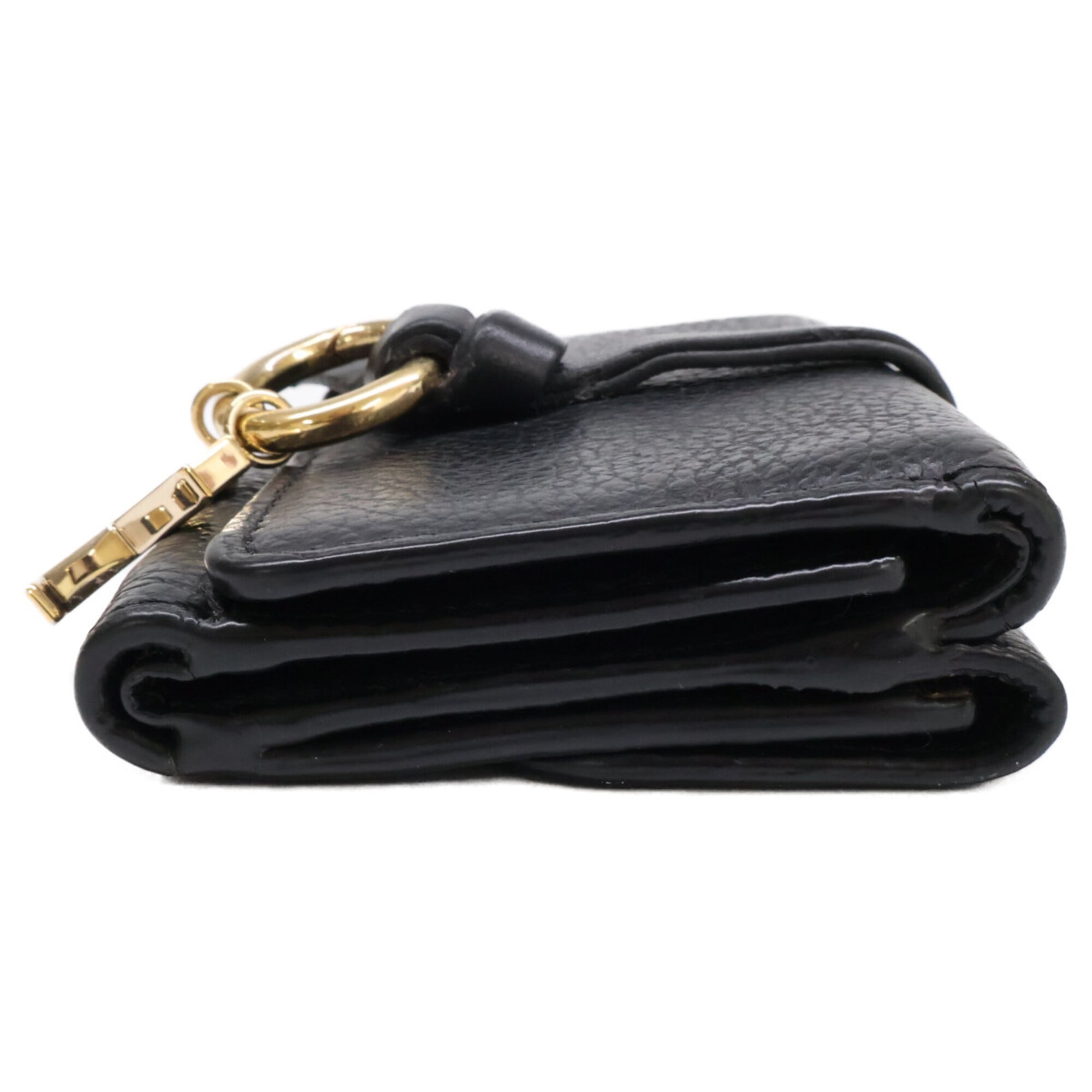 Chloé Black Leather Wallet (Tri-Fold) (Pre-Owned)