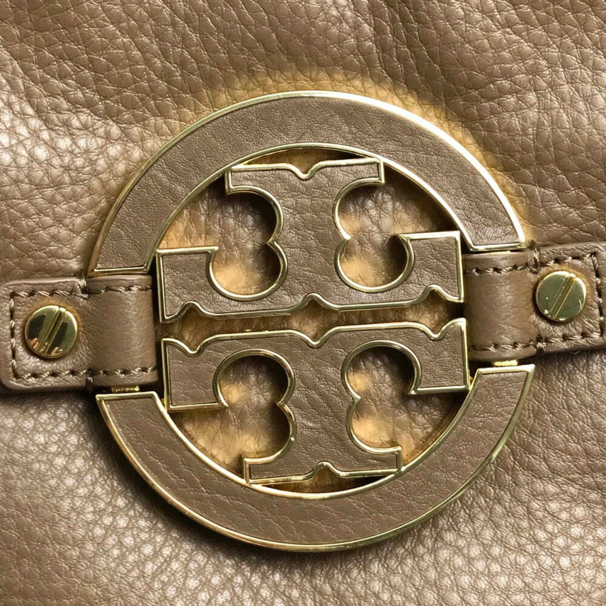 Tory Burch Brown Leather Handbag Shoulder Bag Tote Bag (Pre-Owned)