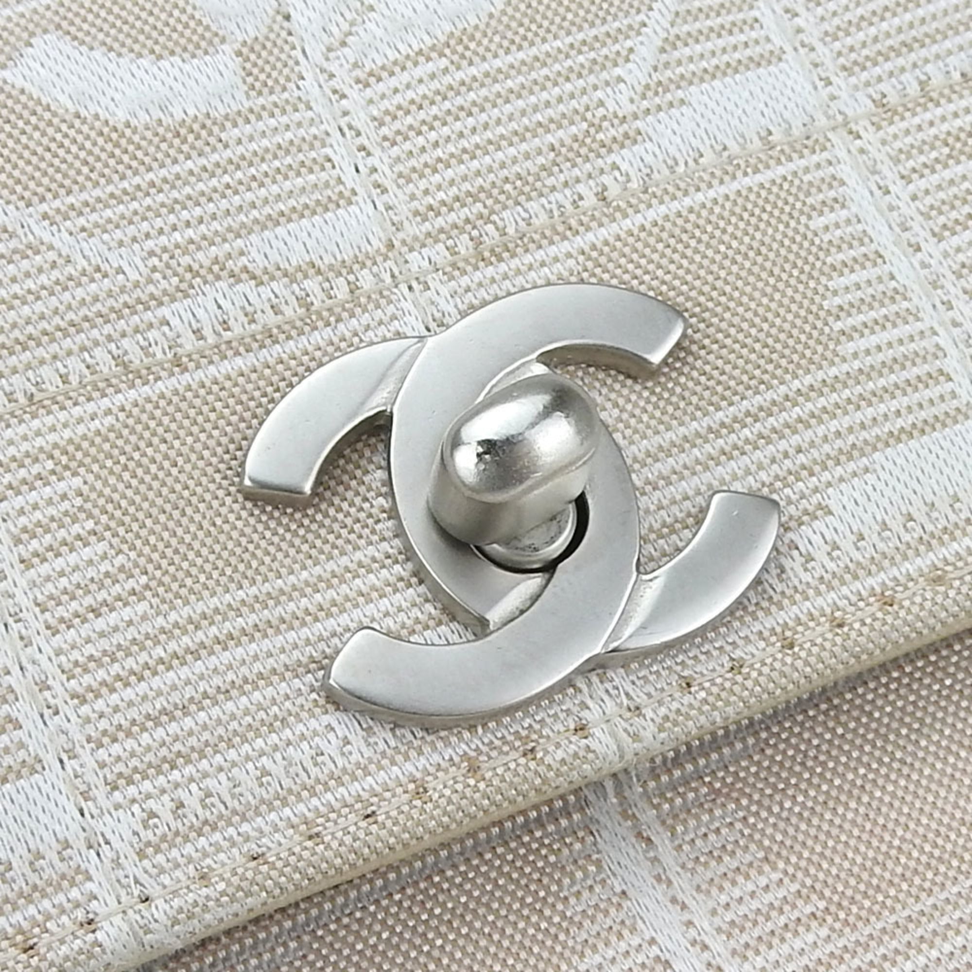 Chanel New Travel Line Pink Beige Nylon Shoulder Bag (Pre-Owned)
