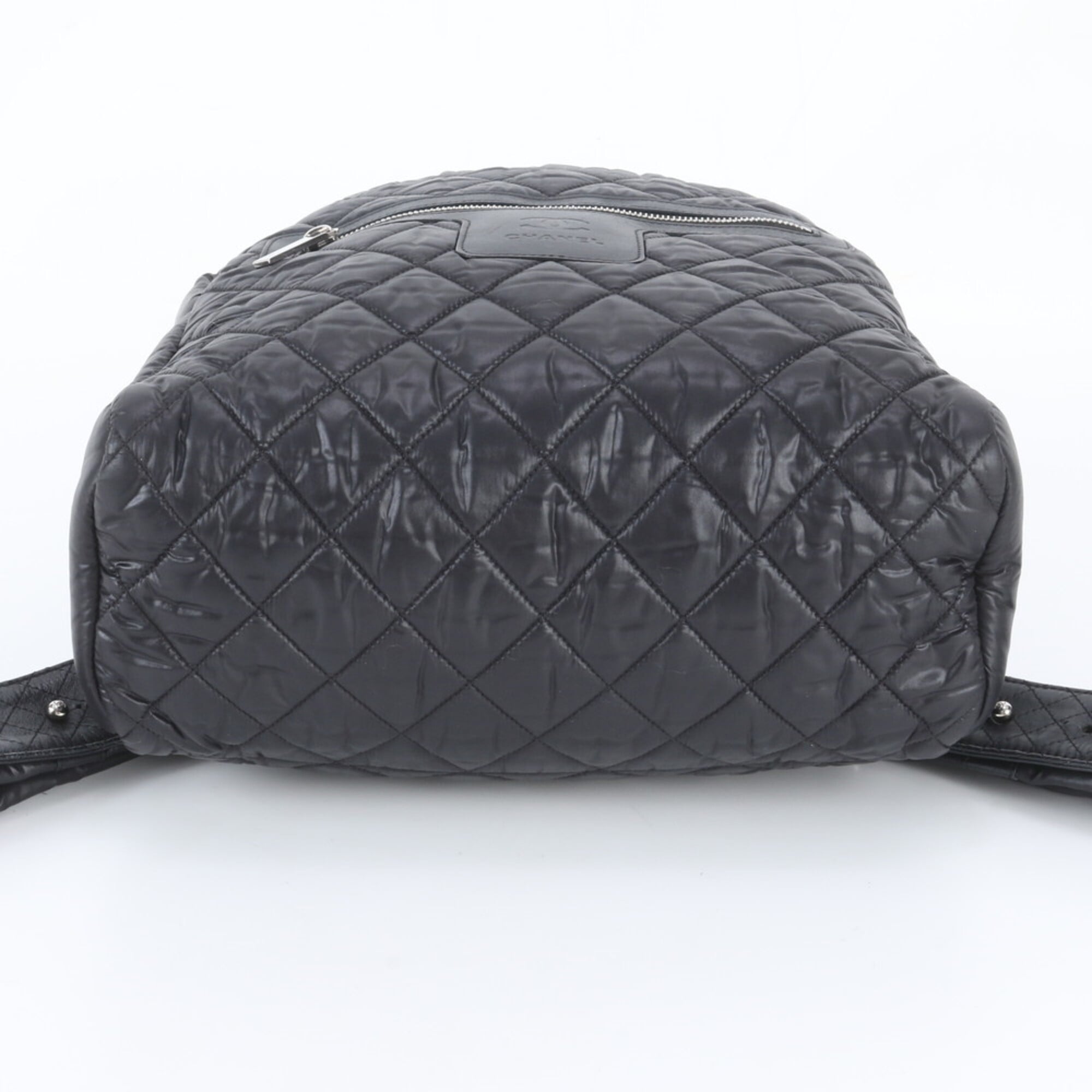 Chanel Black Leather Nylon Backpack (Pre-Owned)