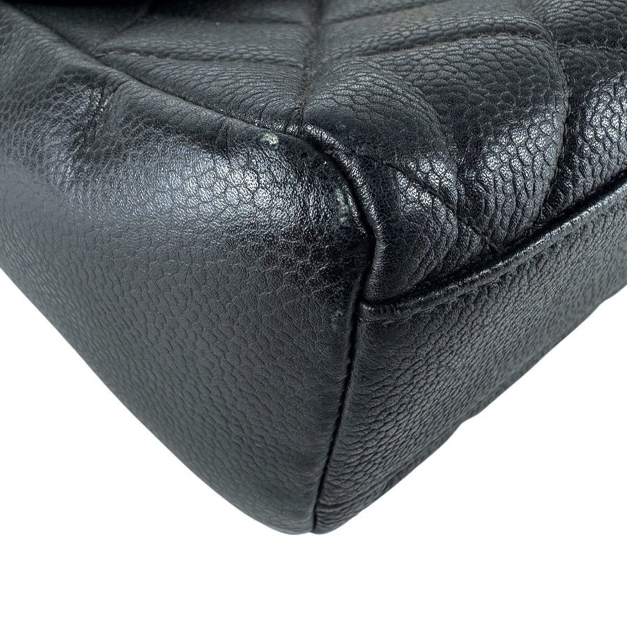 Chanel Black Grained Calfskin Shoulder Bag (Pre-Owned)