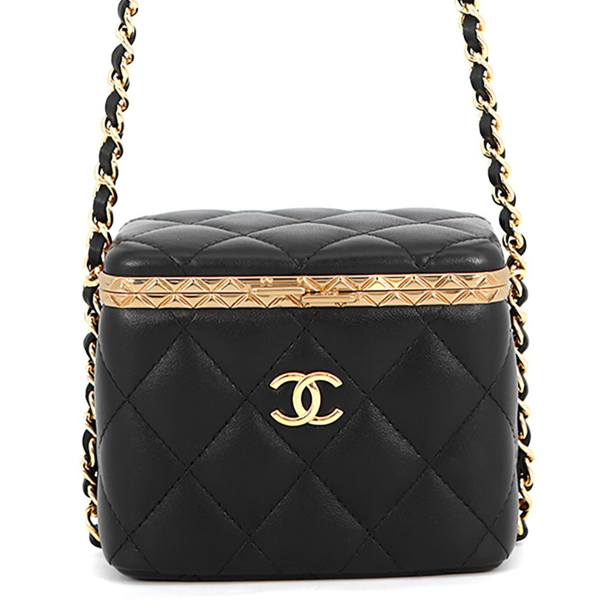 Chanel Black Handbag Shoulder Bag (Pre-Owned)