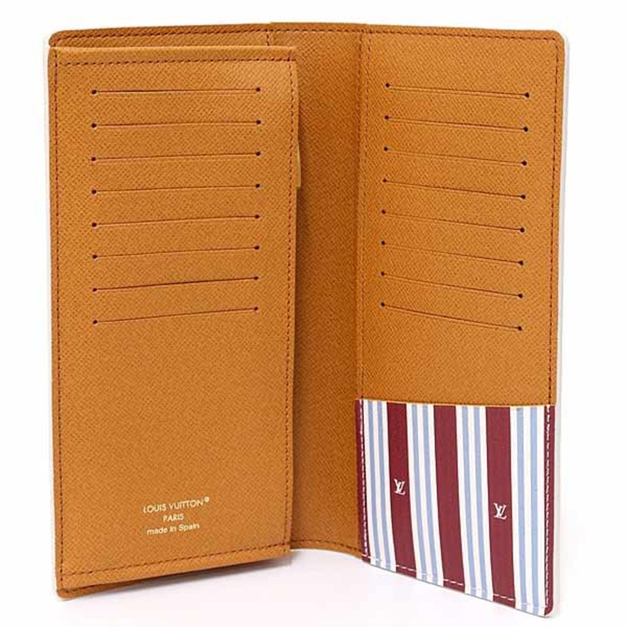 Louis Vuitton Monogram White Leather Long Wallet (Bi-Fold) (Pre-Owned)