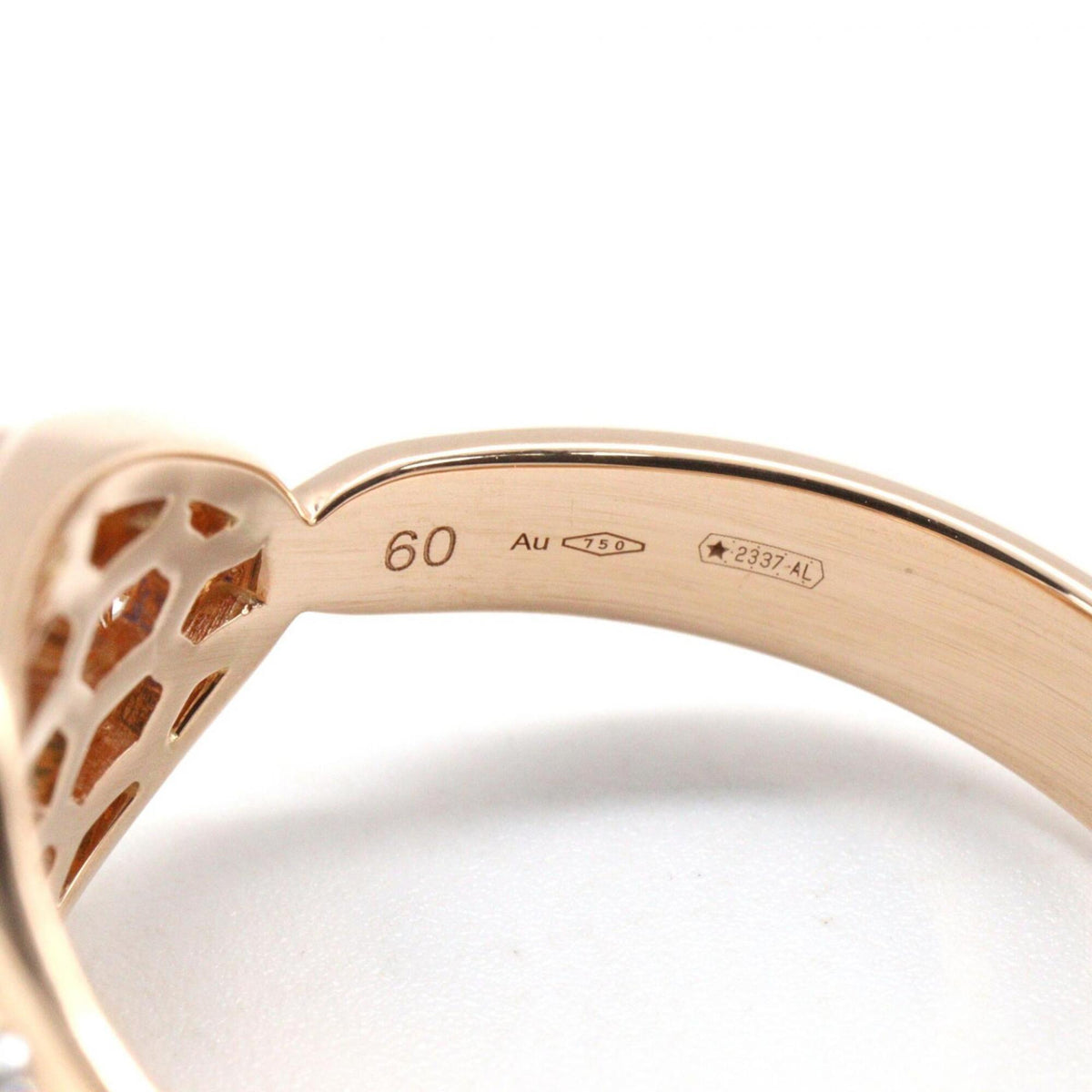Bvlgari Gold Blue Clear Pink Gold (18K) Band Ring (Pre-Owned)