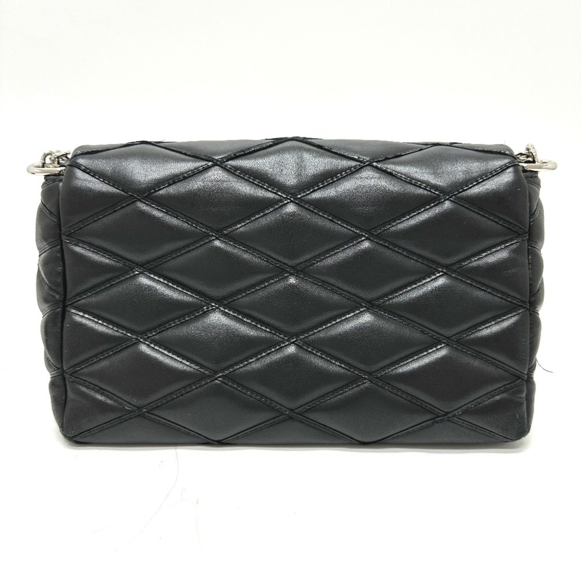 Louis Vuitton Black Noir Leather Handbag Shoulder Bag (Pre-Owned)