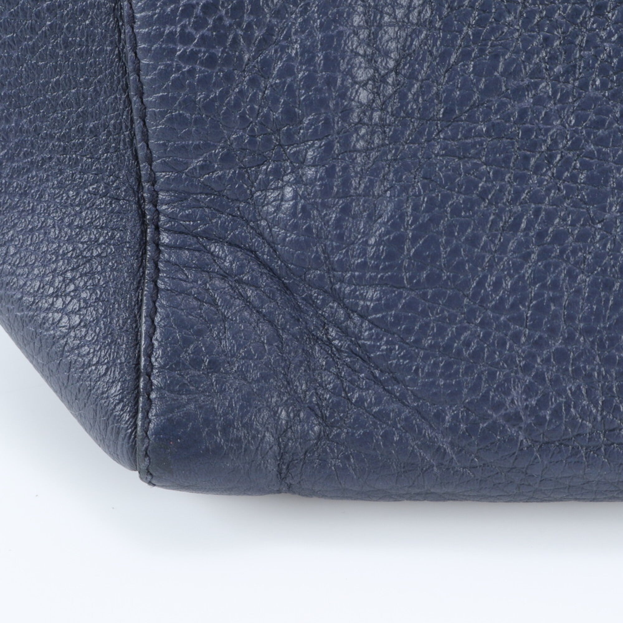 Gucci Gucci Swing Navy Leather Handbag Tote Bag (Pre-Owned)
