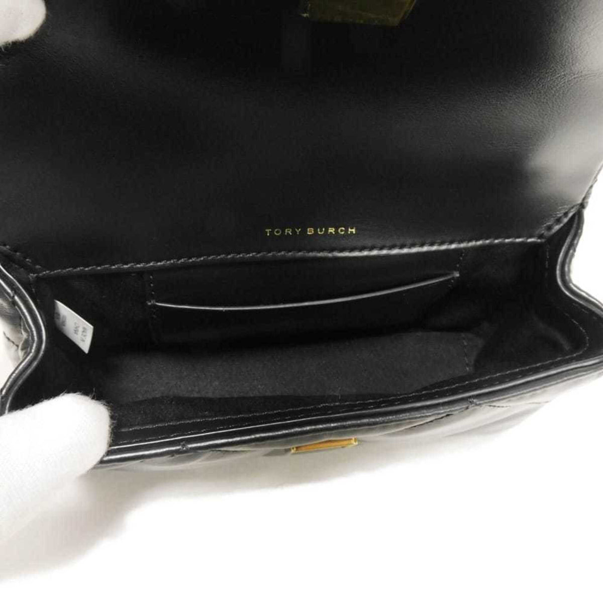 Tory Burch Black Leather Shoulder Bag (Pre-Owned)