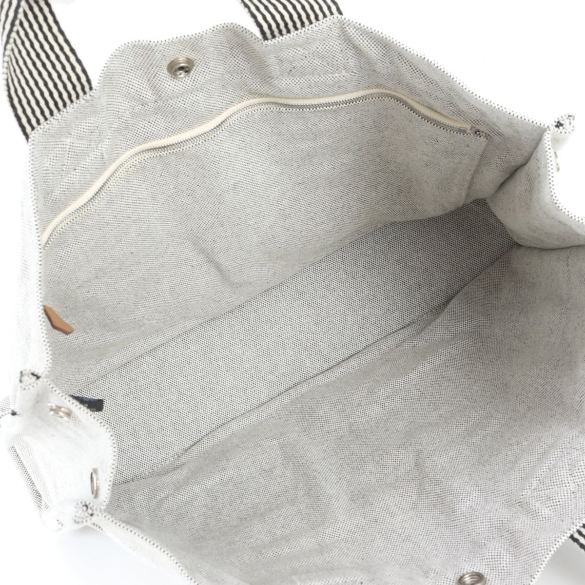 Hermes Black White Leather Shoulder Bag Tote Bag (Pre-Owned)