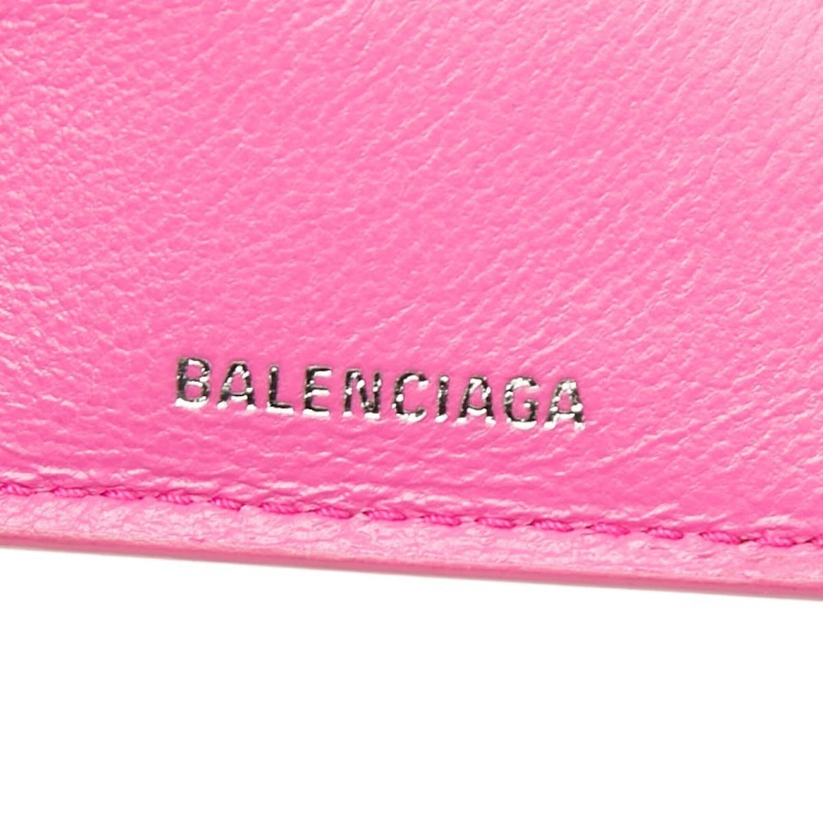 Balenciaga Multi-Color Pink Leather Wallet (Tri-Fold) (Pre-Owned)