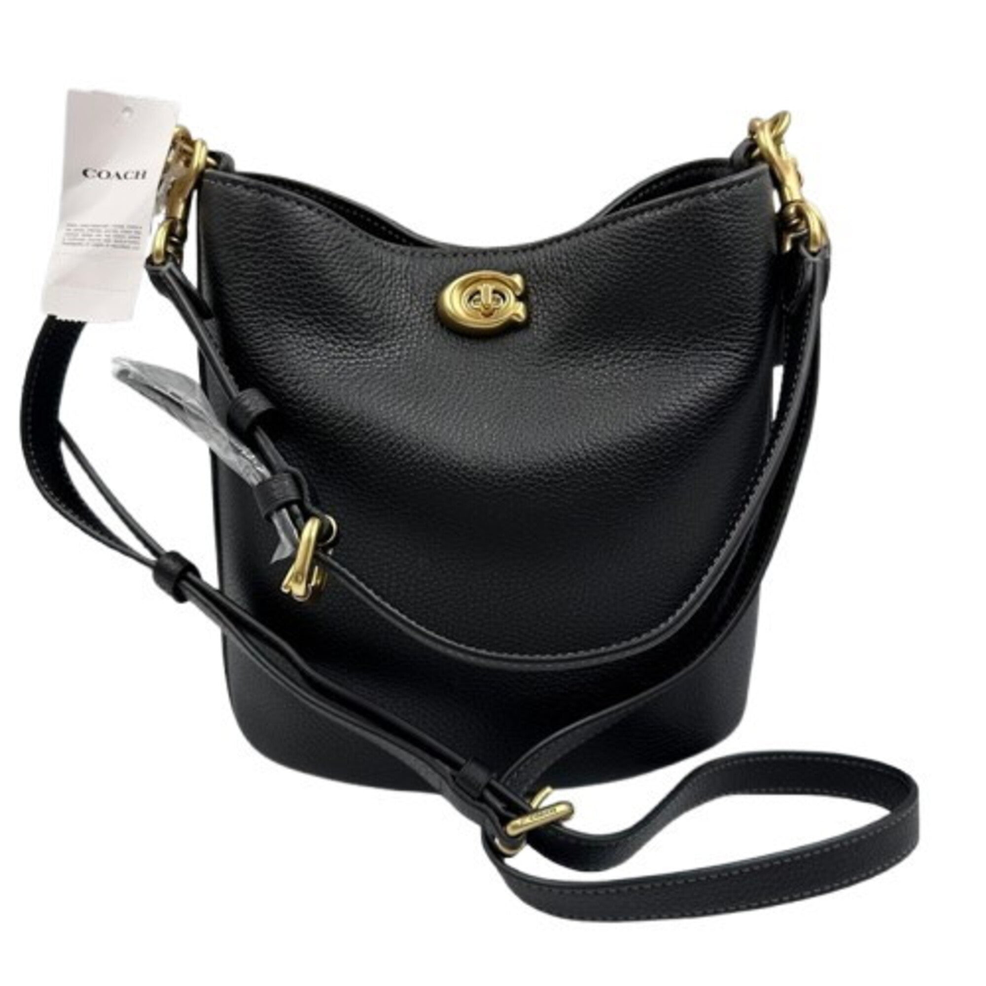 Coach Black Leather Shoulder Bag (Pre-Owned)