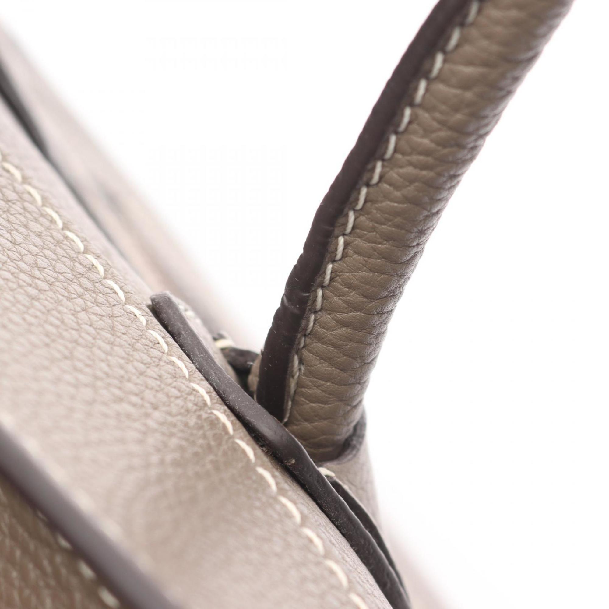 Celine Gray Leather Handbag Tote Bag (Pre-Owned)