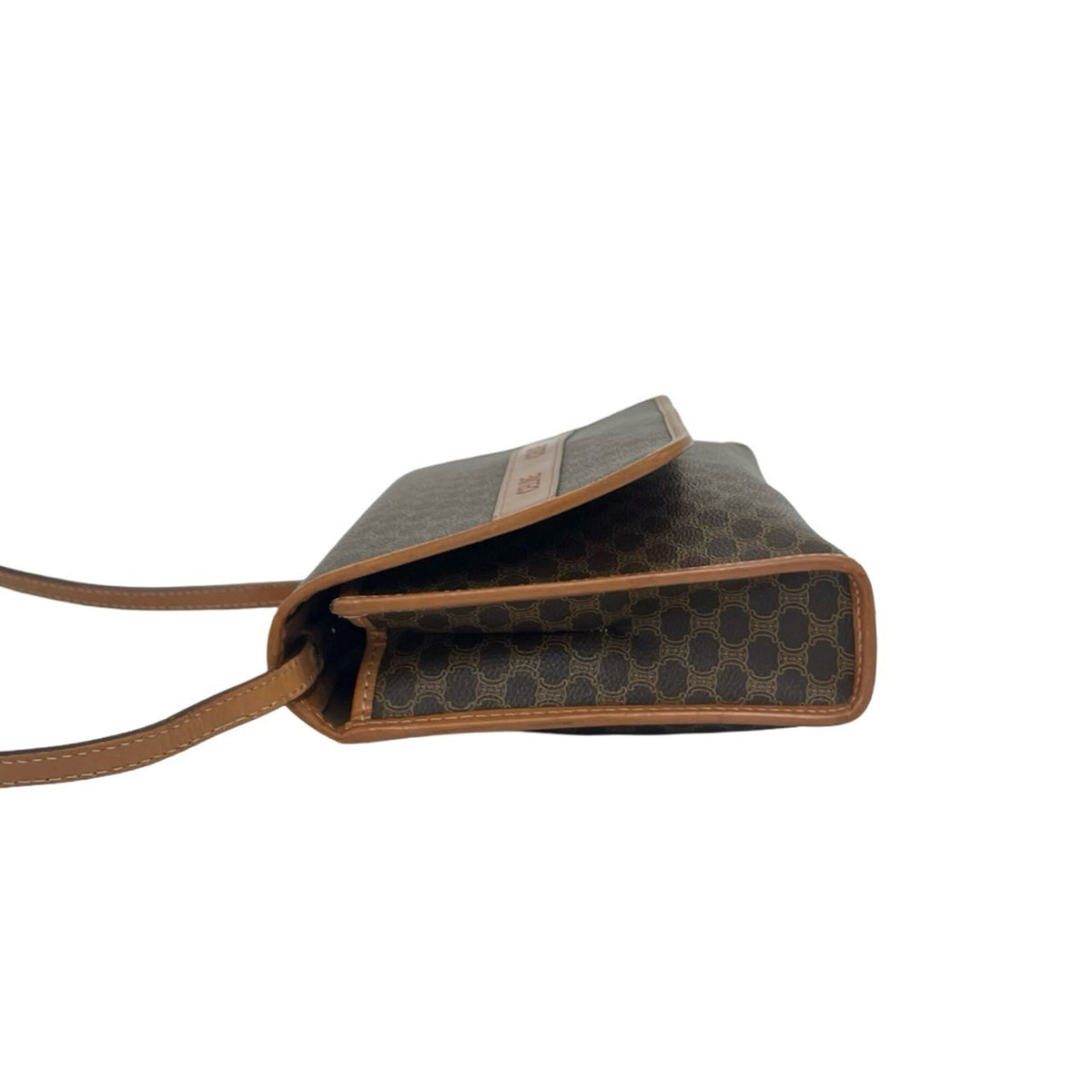 Celine Brown Leather Pvc Pochette Shoulder Bag (Pre-Owned)