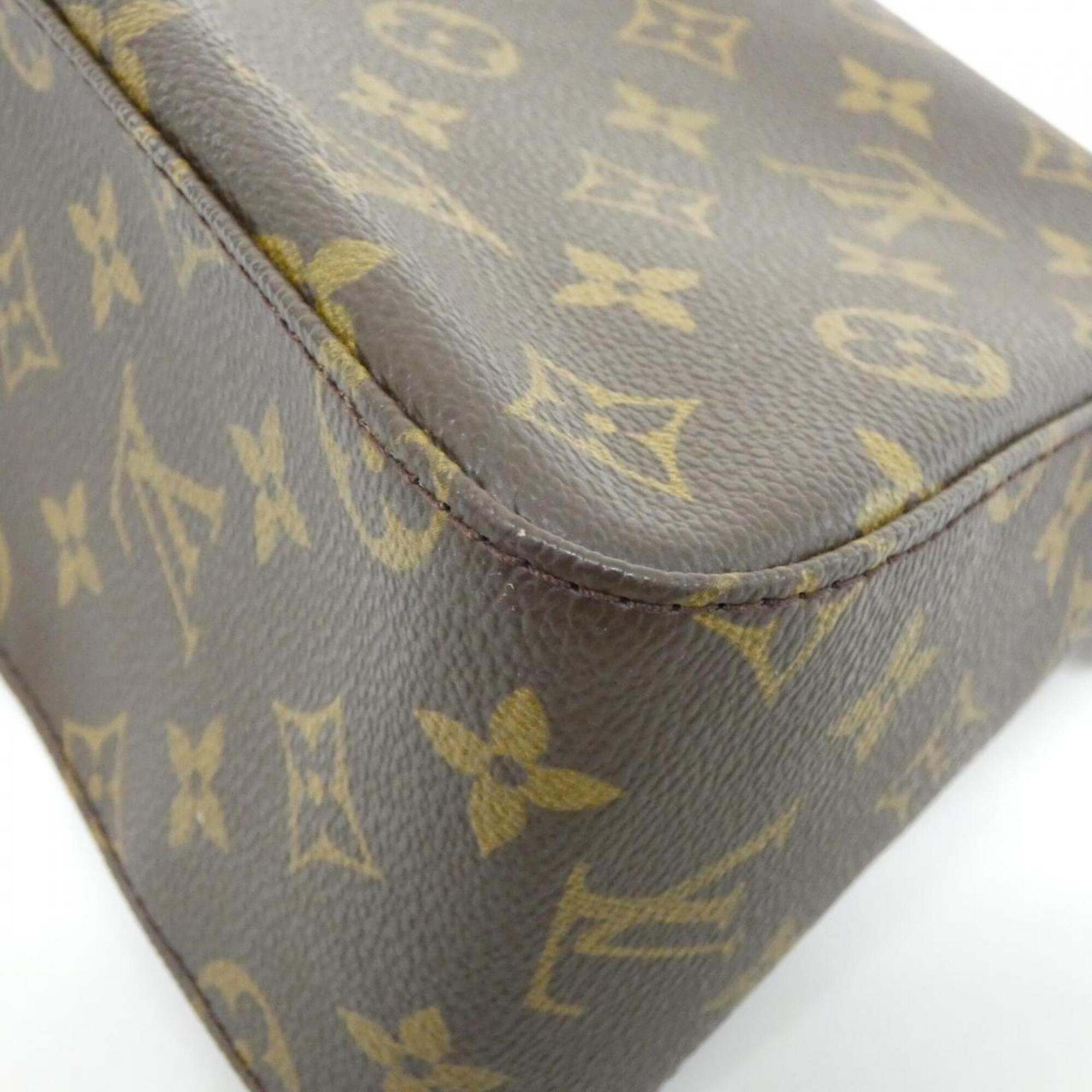 Louis Vuitton Monogram Marron Coated Canvas Shoulder Bag (Pre-Owned)