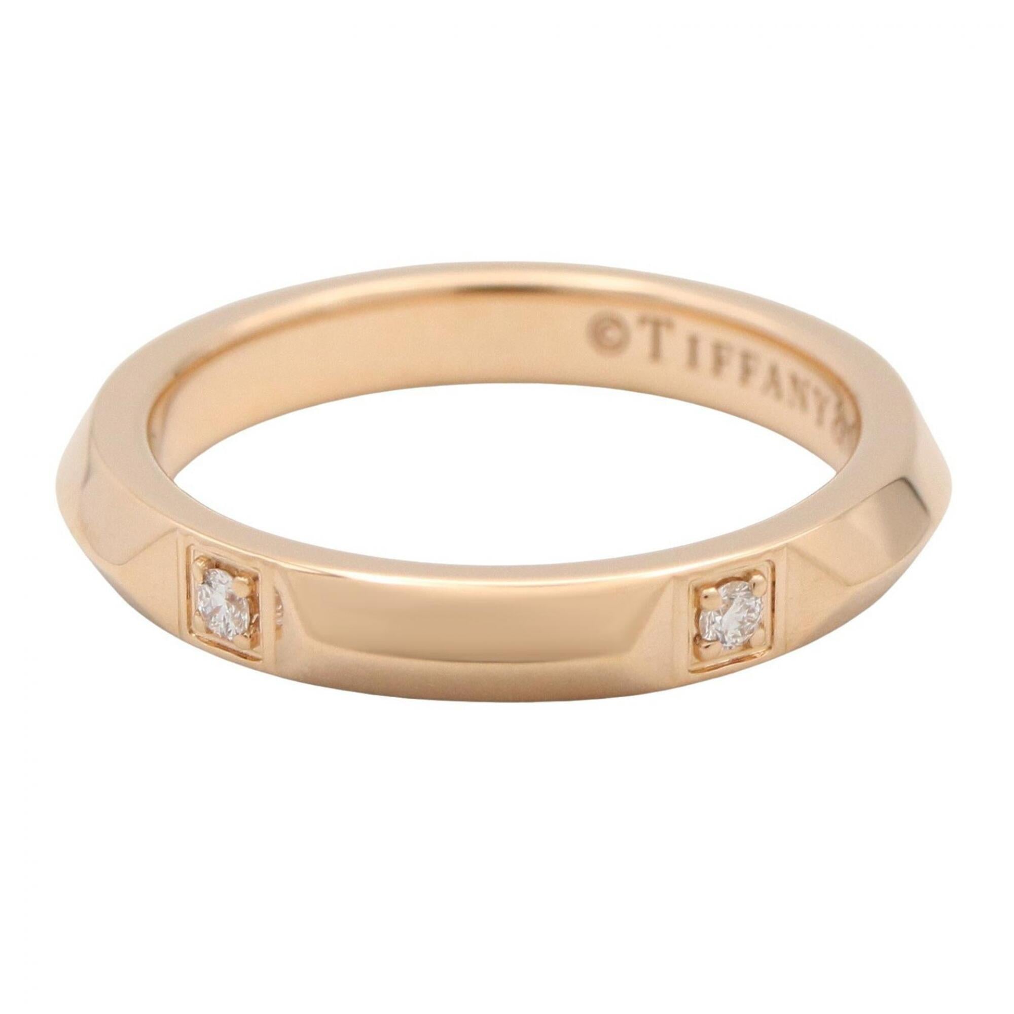 Tiffany Gold Clear Pink Gold (18K) Band Ring (Pre-Owned)