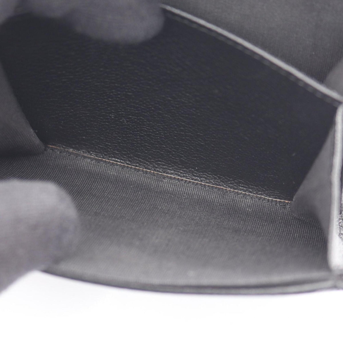 Chanel Black Leather Coin Purse/Coin Case (Pre-Owned)