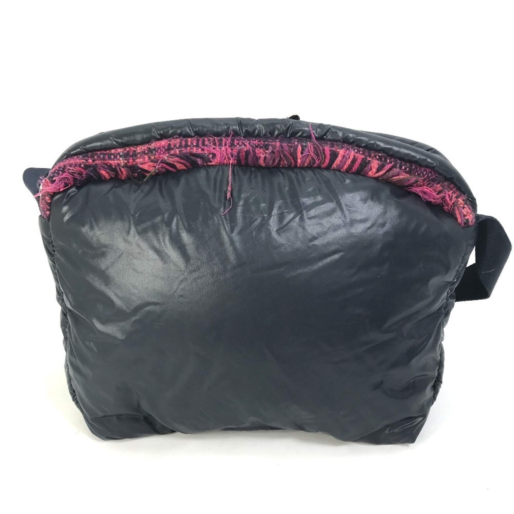 Chanel Navy Pink Nylon Tweed Fanny Pack Shoulder Bag (Pre-Owned)