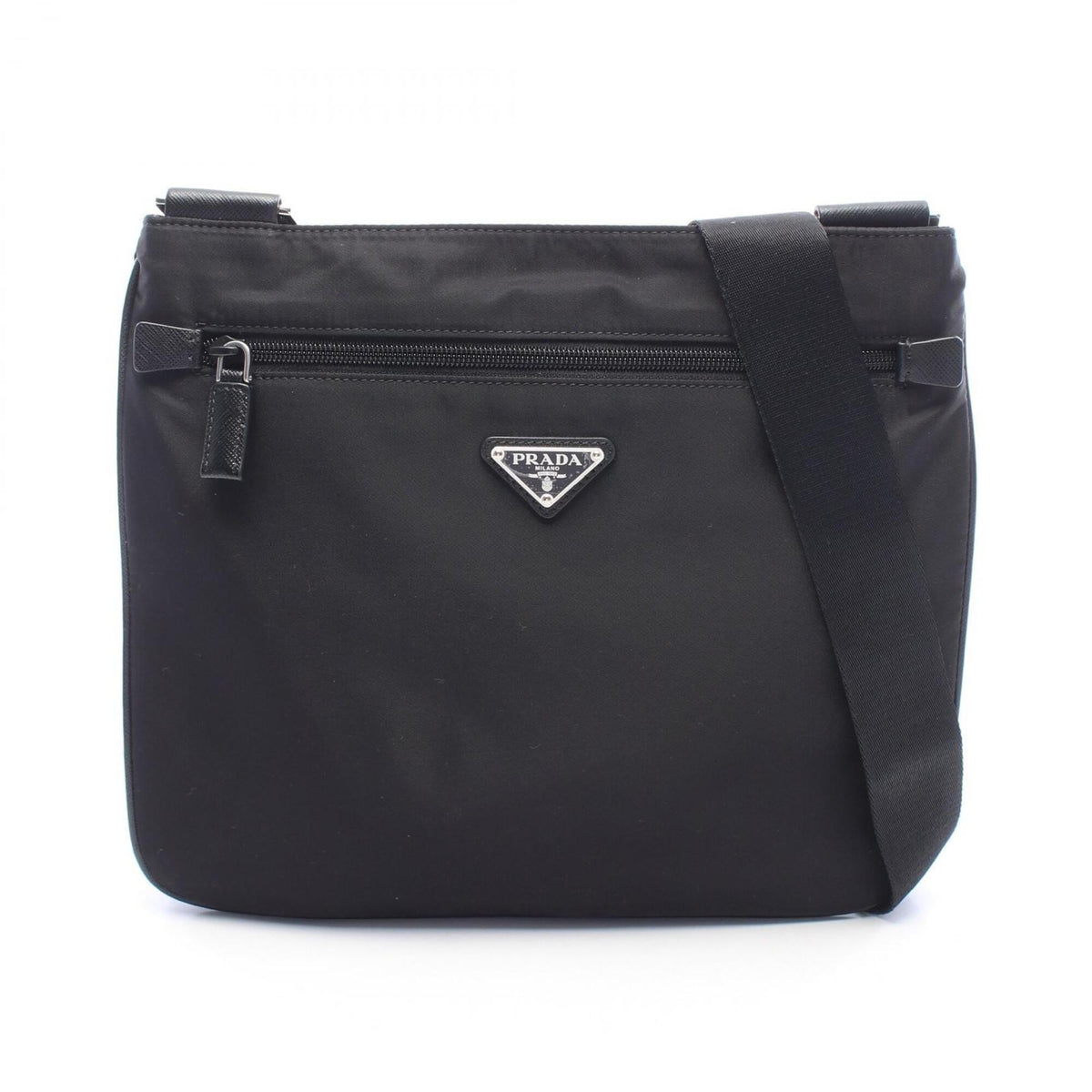 Prada Black Nylon Leather Shoulder Bag (Pre-Owned)