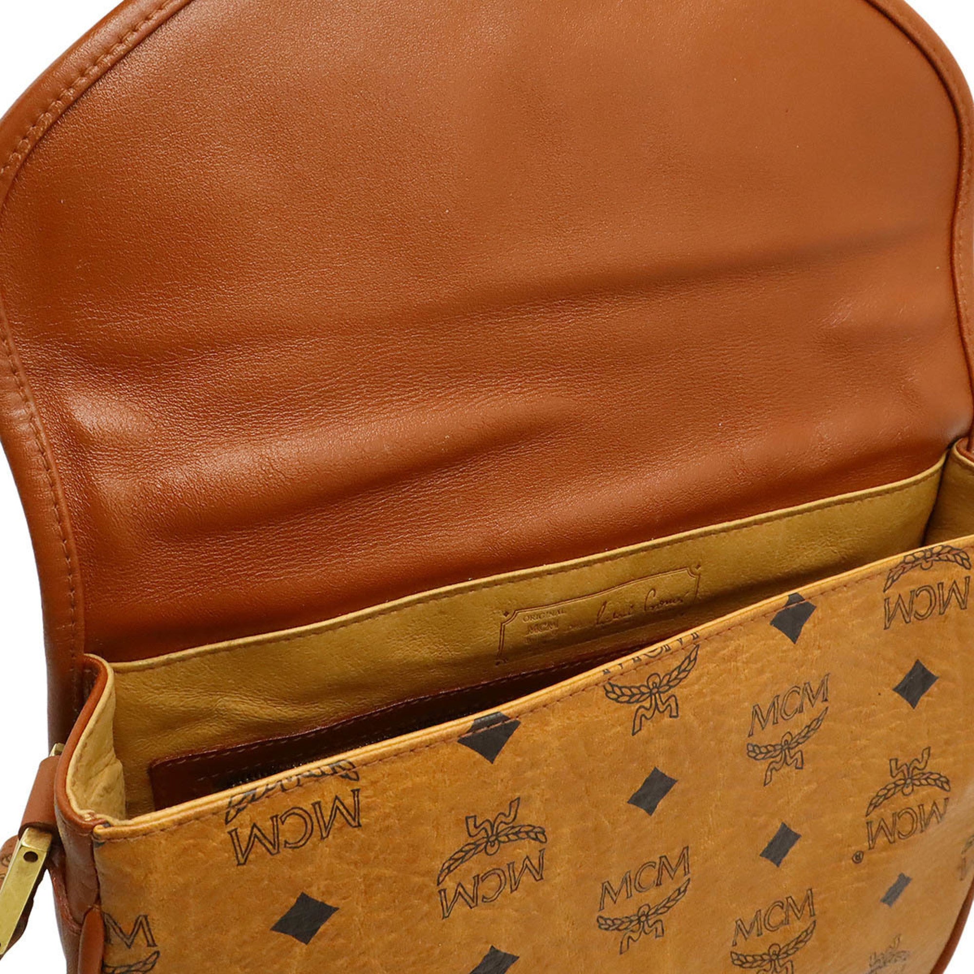 Mcm Brown Pvc Leather Pochette Shoulder Bag (Pre-Owned)