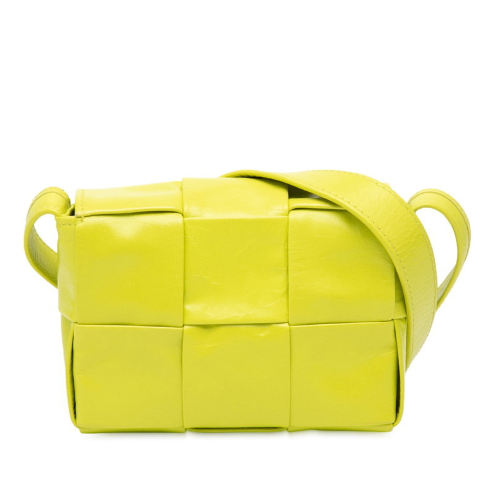 Bottega Veneta Light Green Leather Shoulder Bag (Pre-Owned)