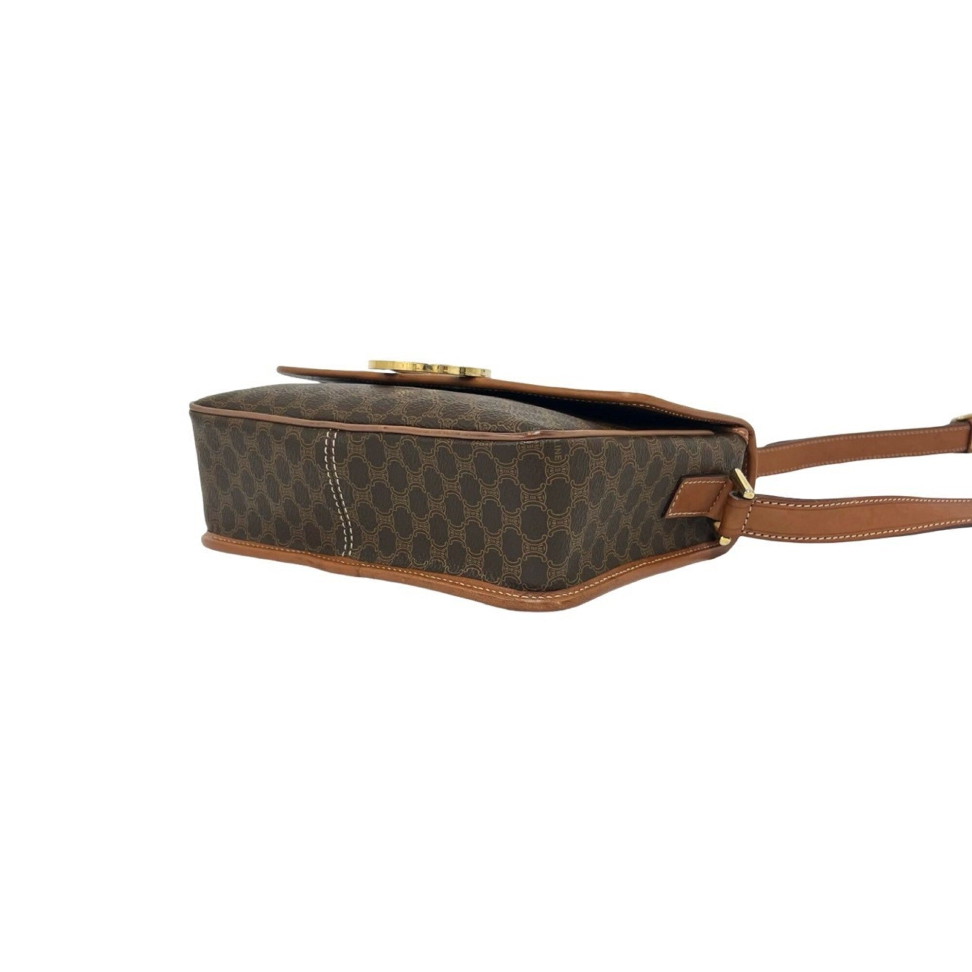 Celine Brown Leather Pvc Shoulder Bag (Pre-Owned)