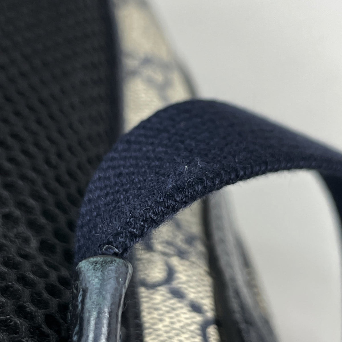 Gucci Navy Gg Supreme Leather Backpack (Pre-Owned)