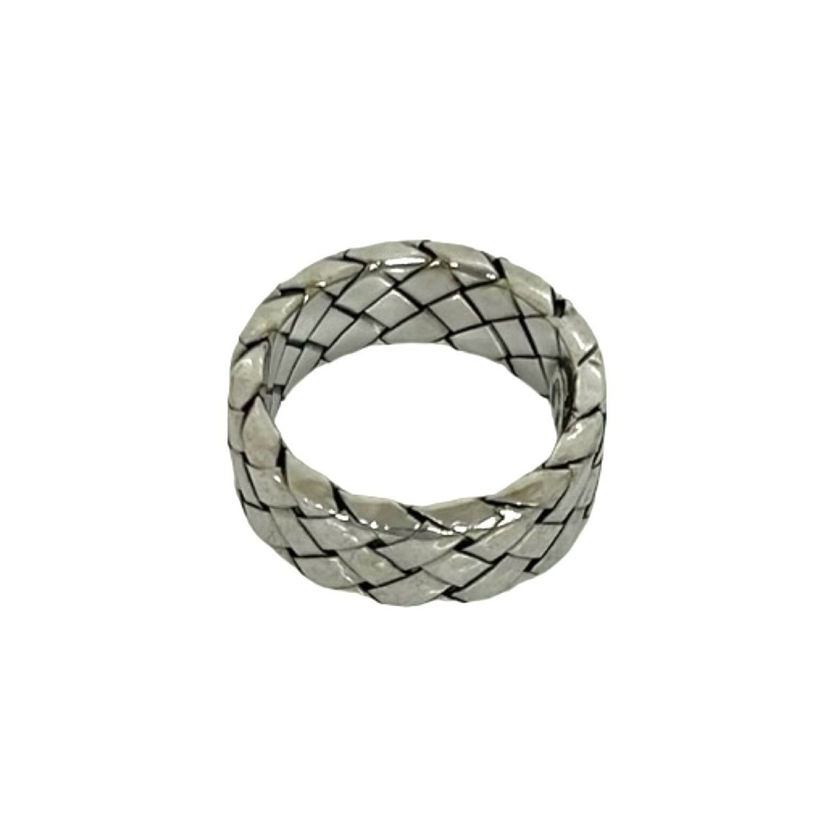 Bottega Veneta Silver Silver 925 Band Ring (Pre-Owned)