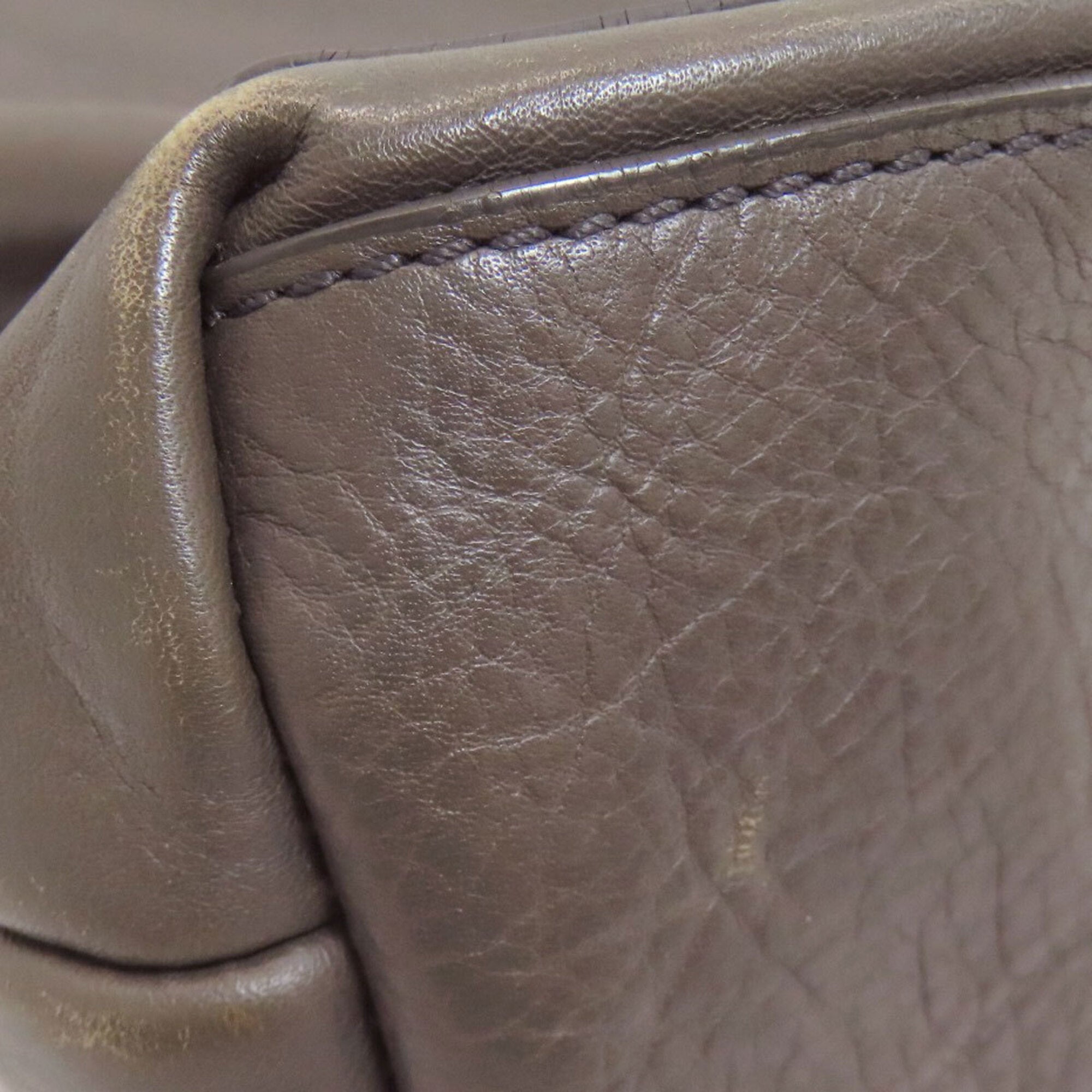 Coach Khaki Brown Leather Handbag (Pre-Owned)