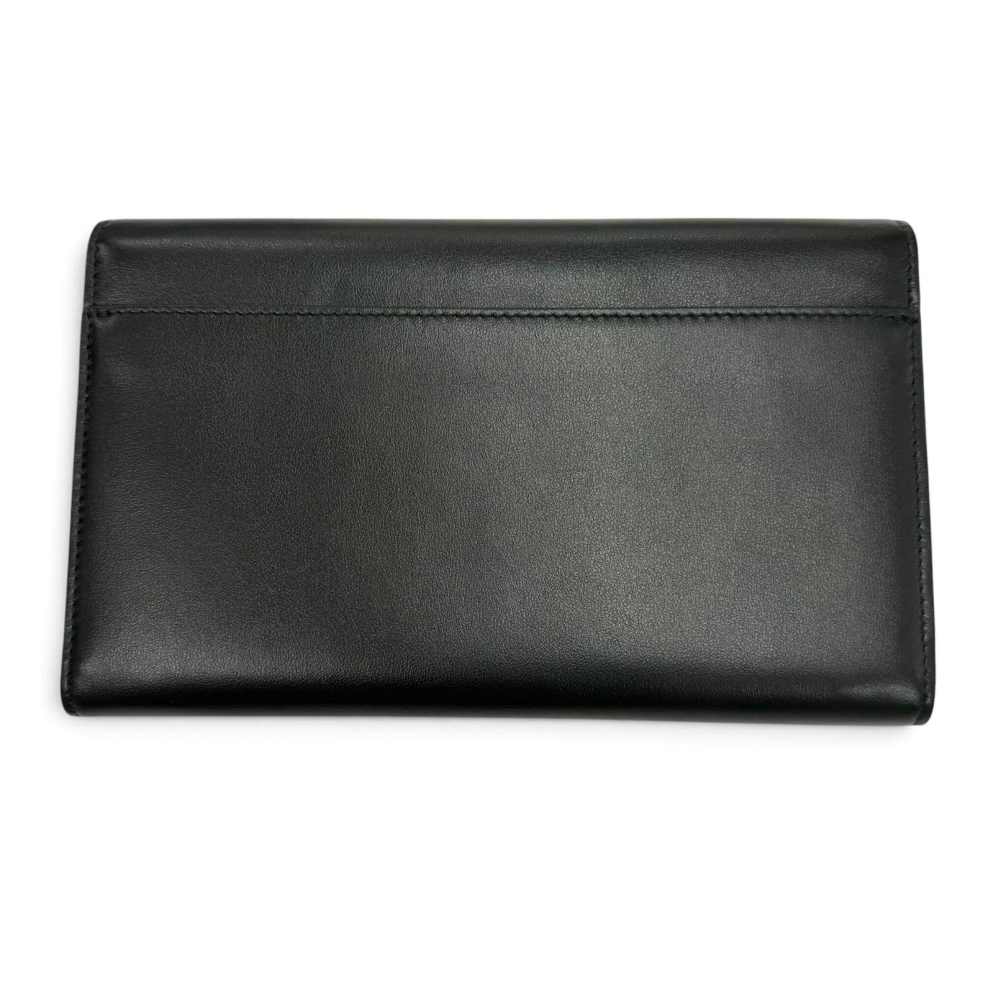 Balenciaga Black Leather Long Wallet (Tri-Fold) (Pre-Owned)