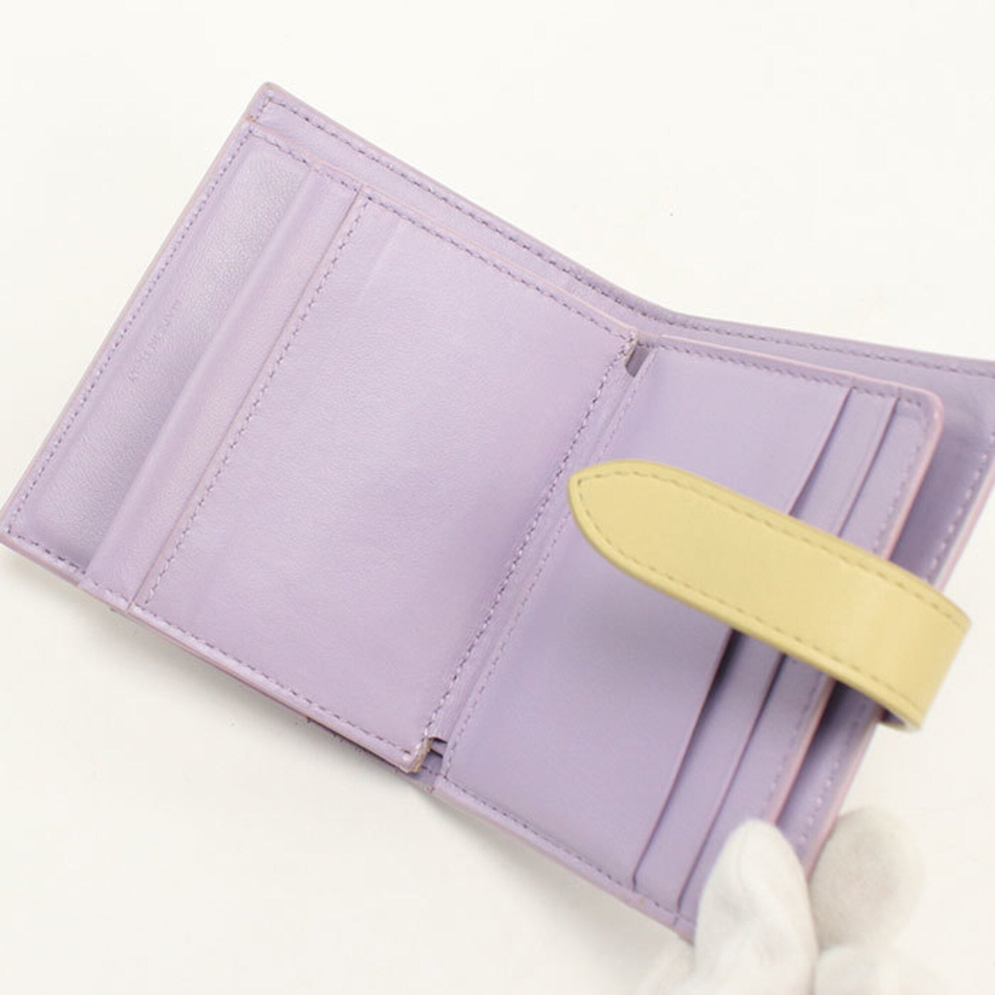 Celine Purple Leather Wallet (Bi-Fold) (Pre-Owned)