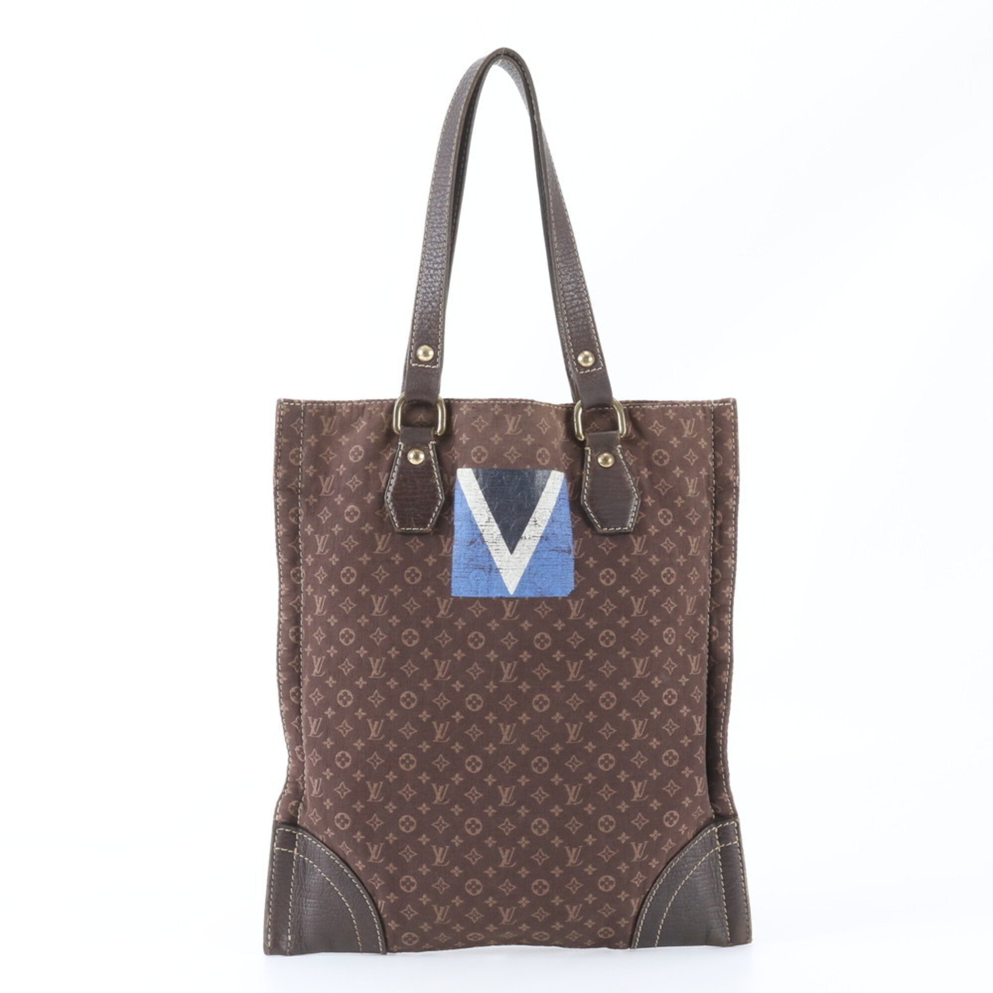 Louis Vuitton Monogram Mini Initials Ebene Leather Canvas Tote Bag (Pre-Owned)