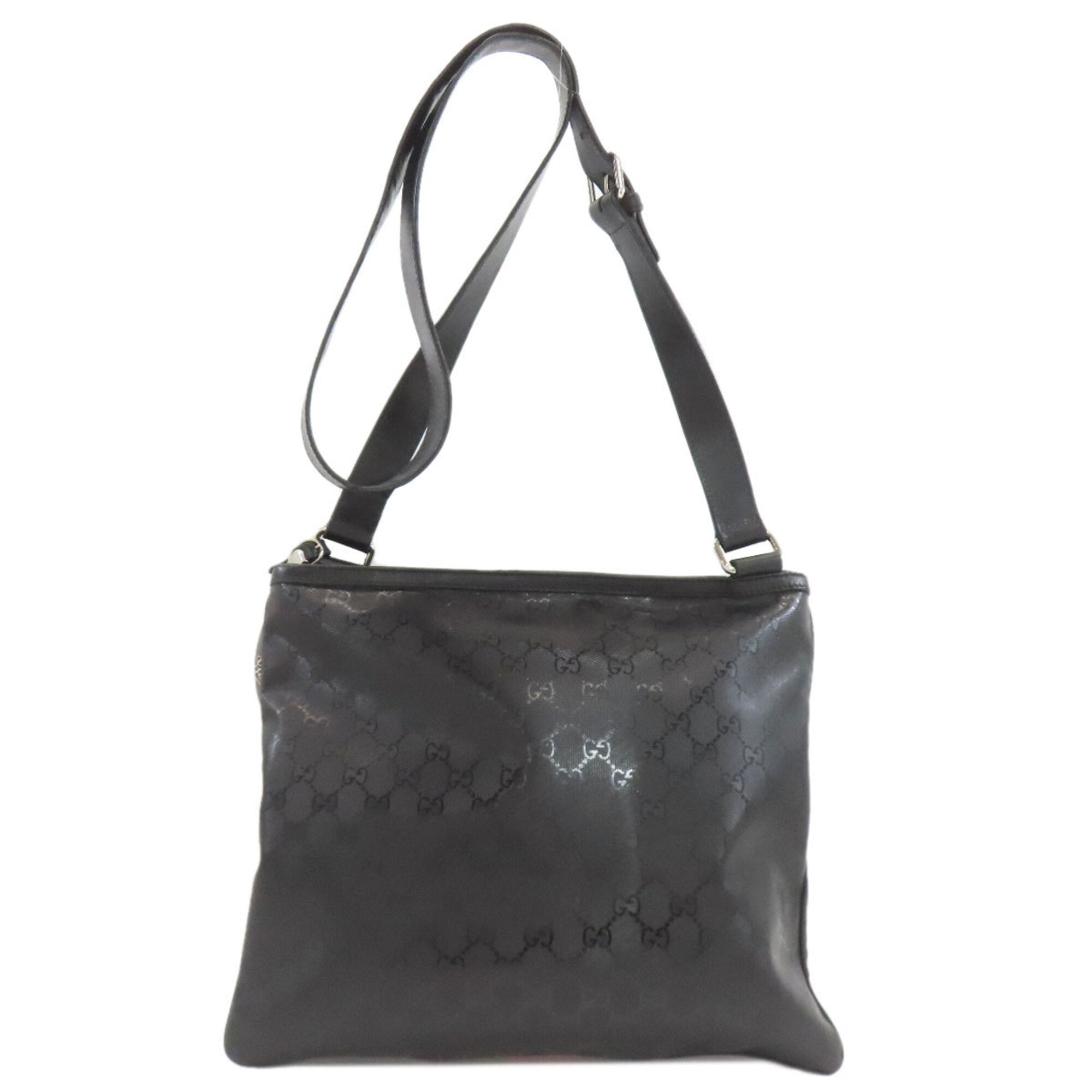 Gucci Sherry Line Black Pvc Shoulder Bag (Pre-Owned)